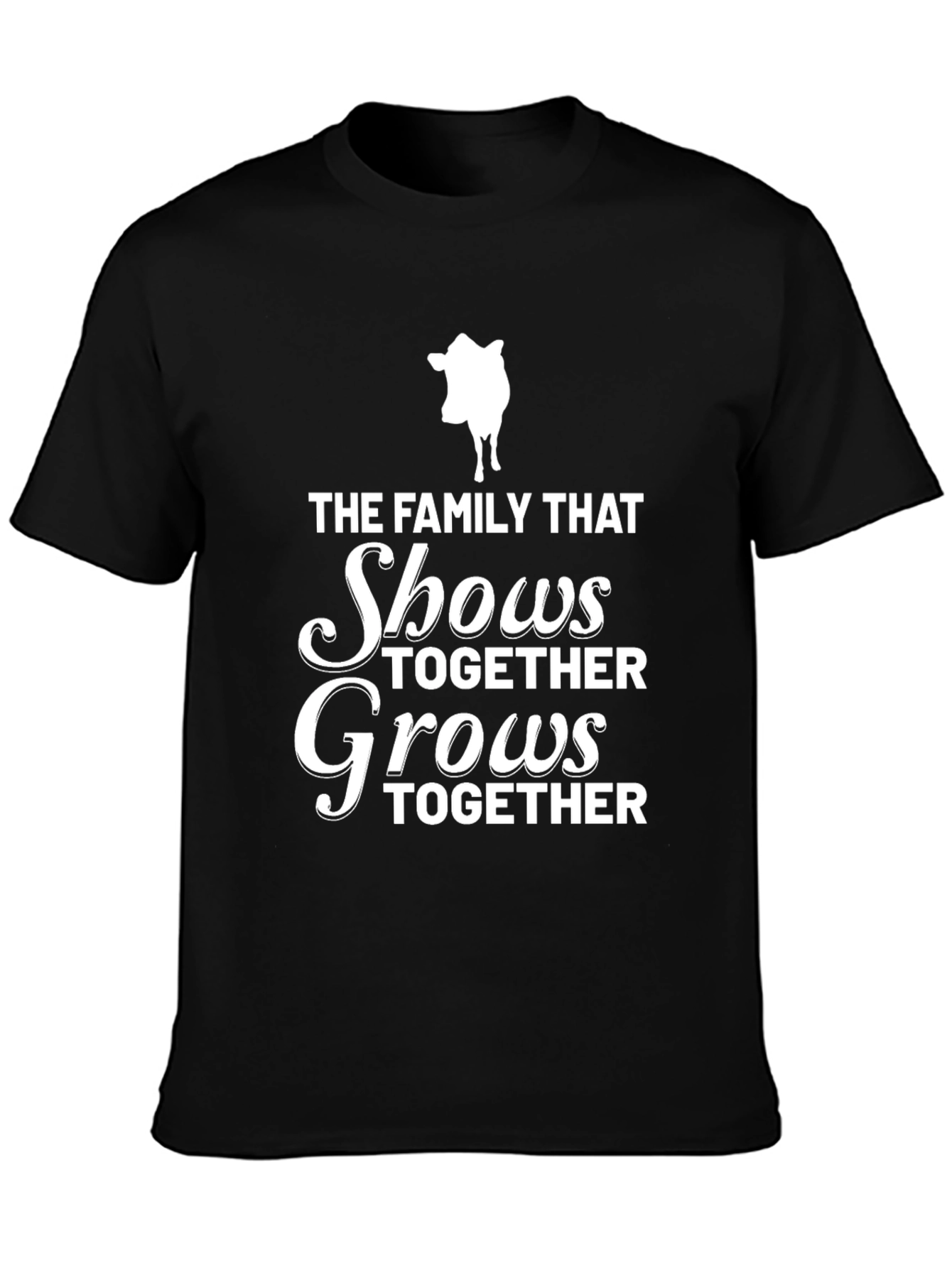 Family Show Cow Black T-Shirt