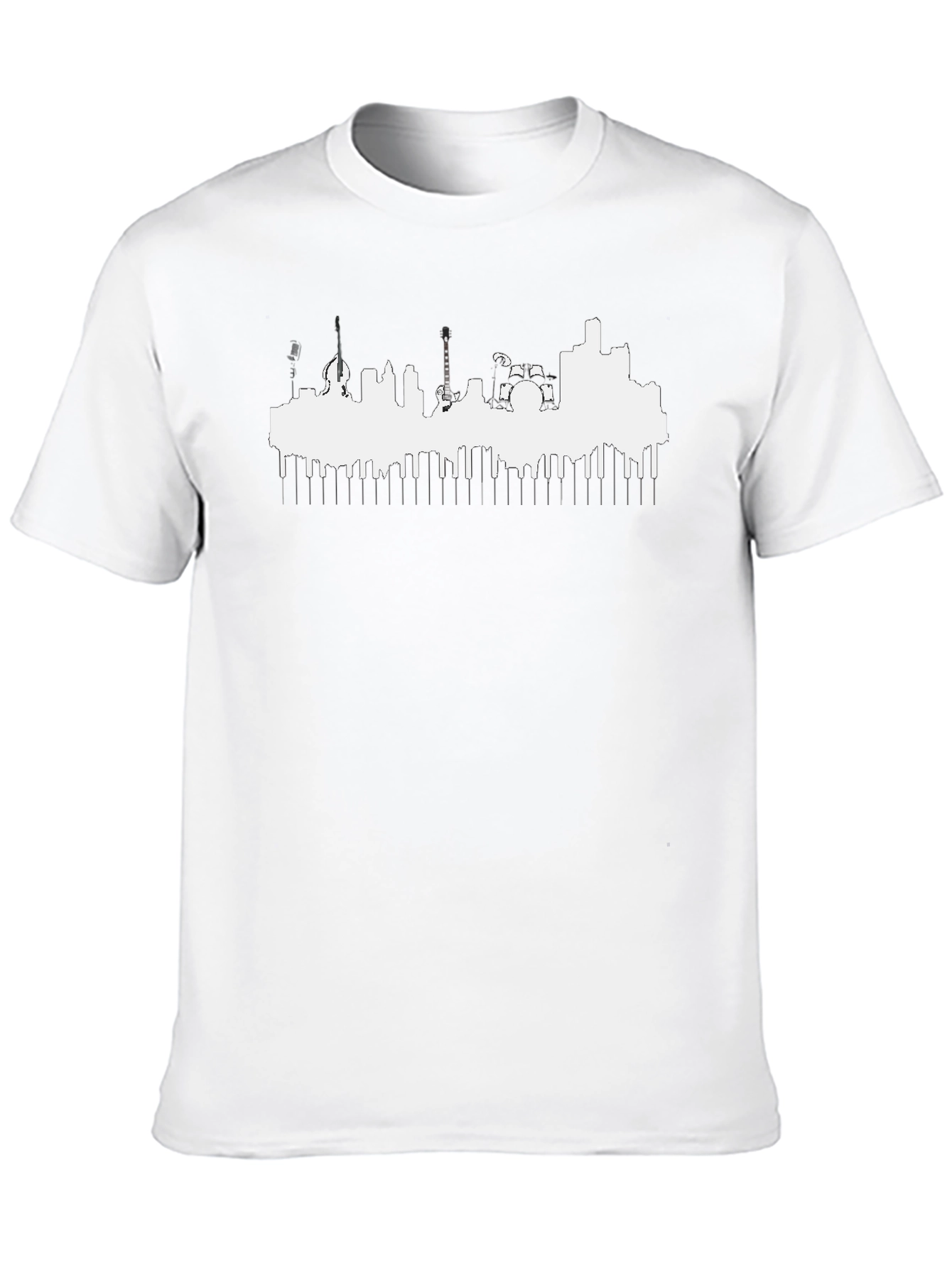 Music City Skyline Black T-Shirt