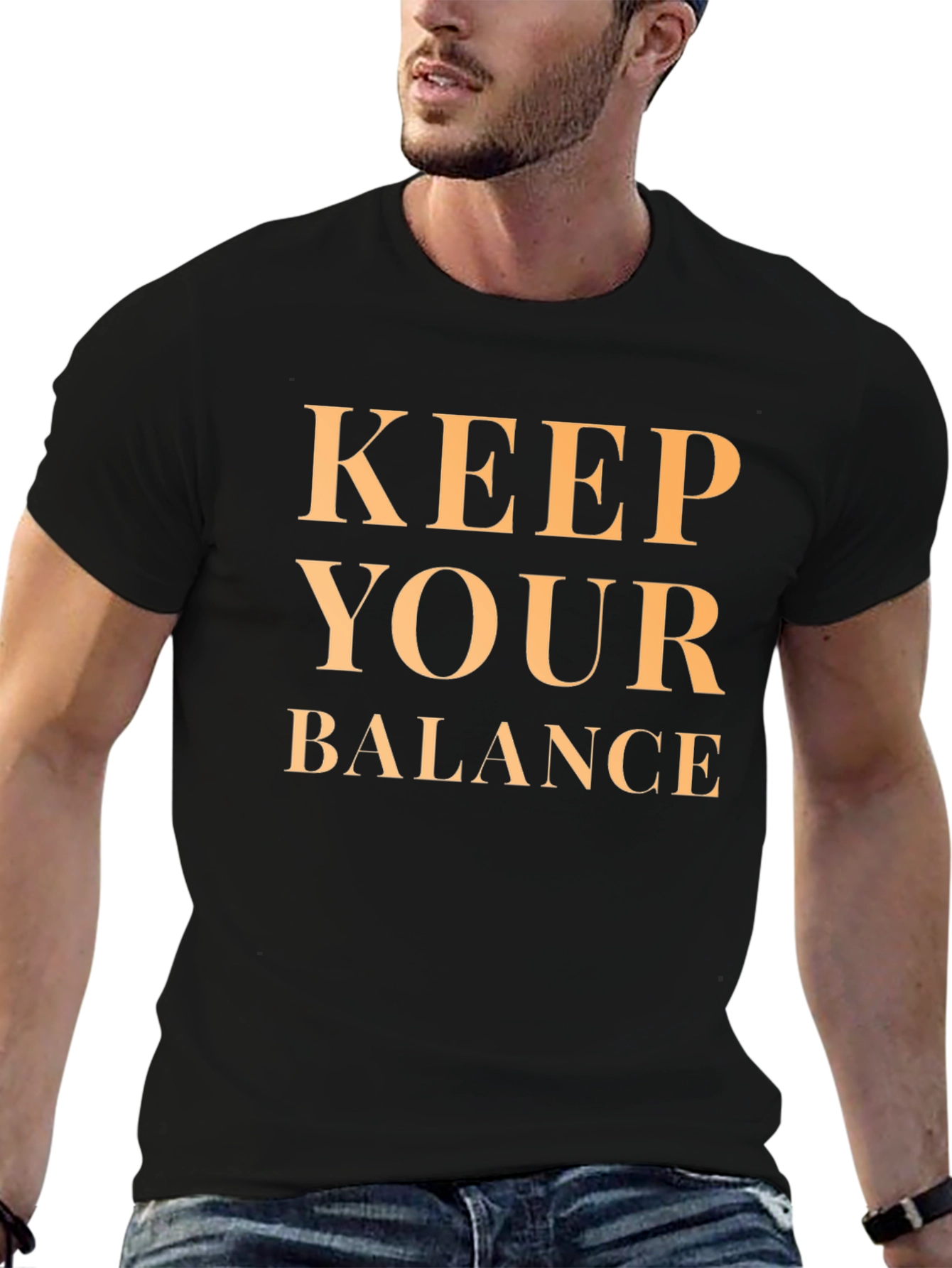 Keep Your Balance Black T-Shirt