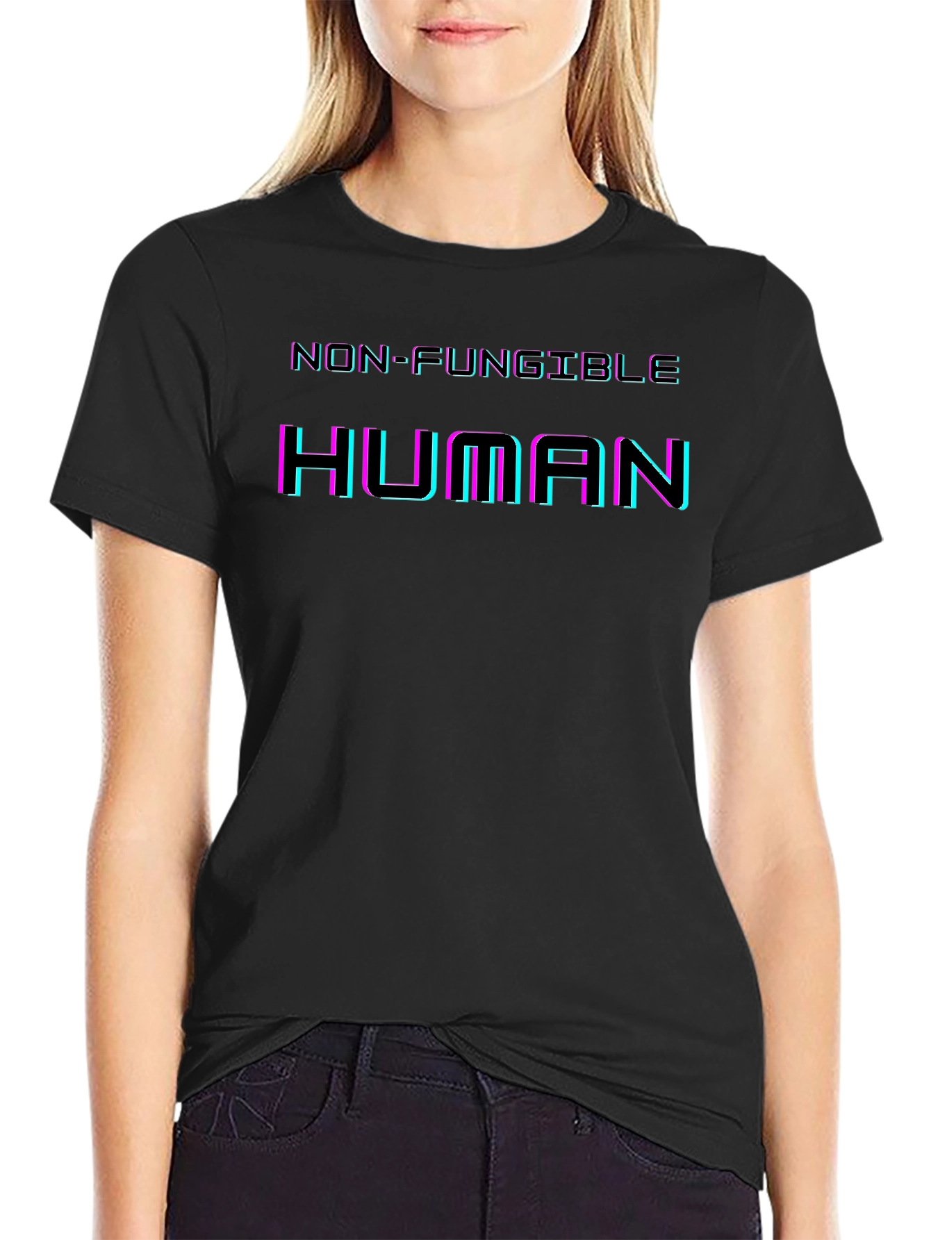Non-Fungible Human Graphic Tee - Black