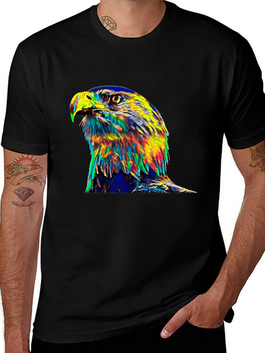 Colorful Eagle Graphic Tee - Bold Bird Design