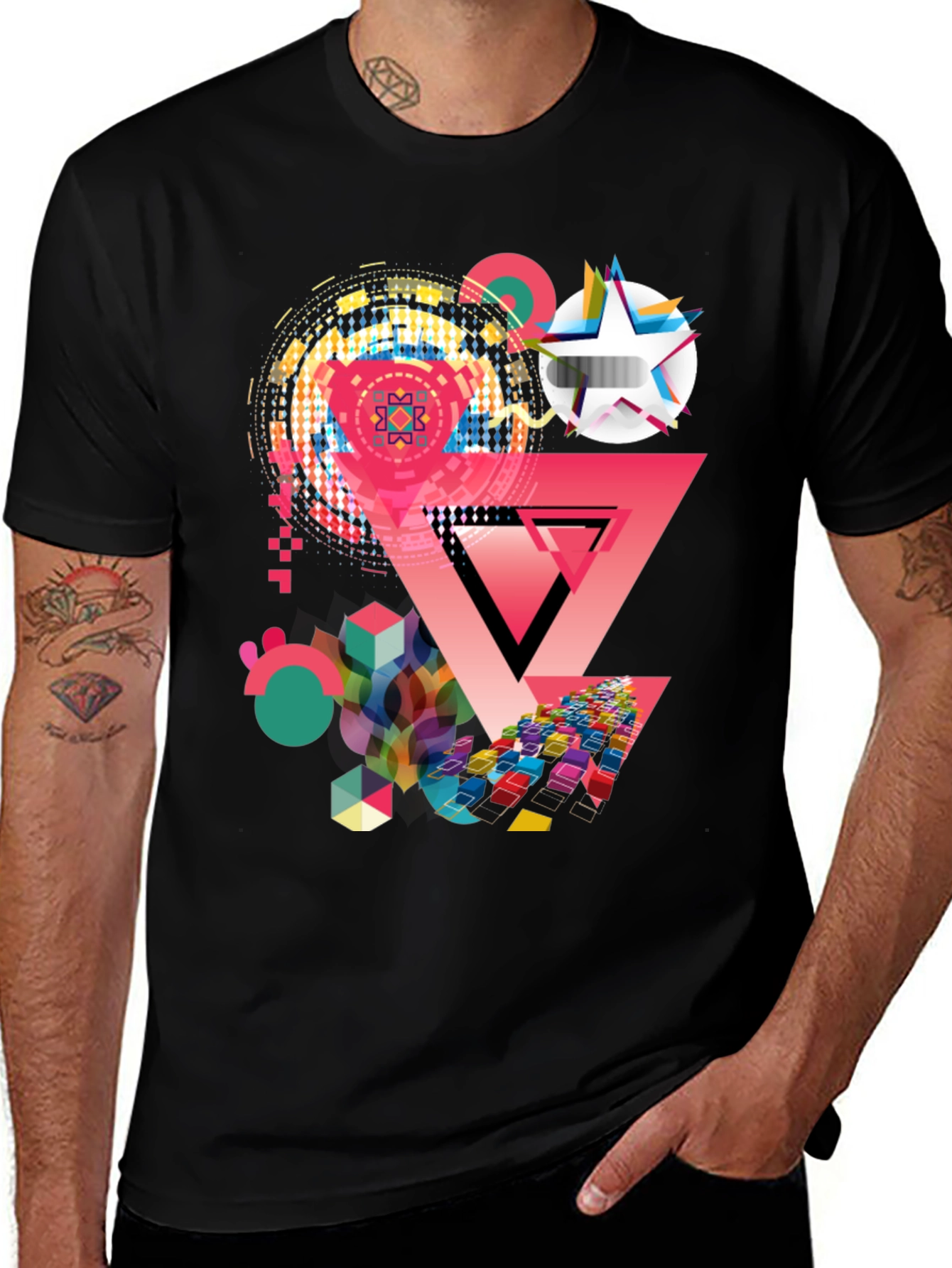 Geometric Graphic Print T-Shirt