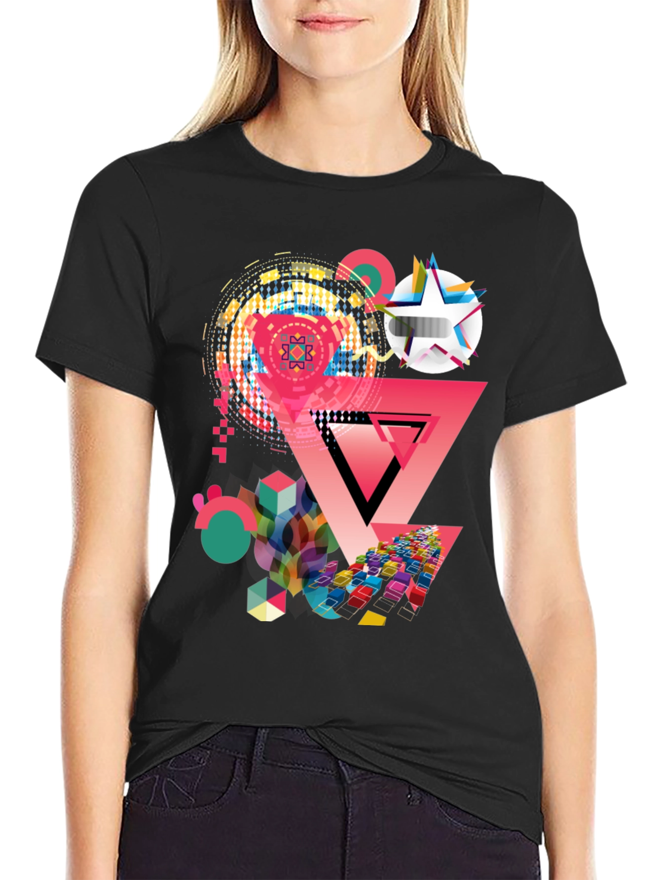 Geometric Graphic Print T-Shirt