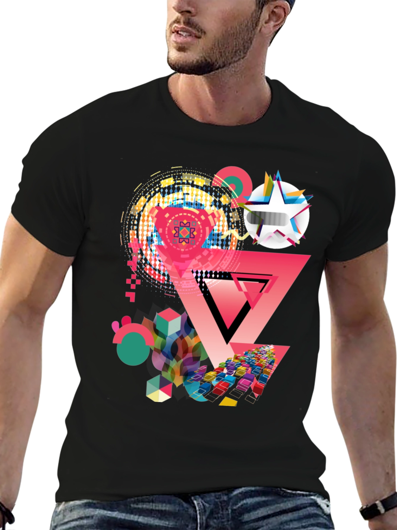 Geometric Graphic Print T-Shirt