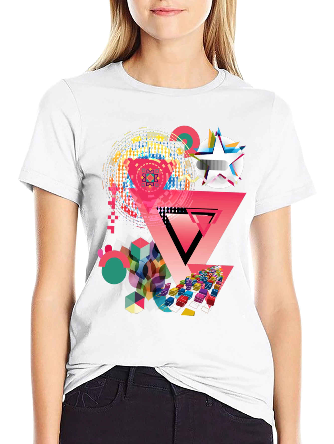 Geometric Graphic Print T-Shirt