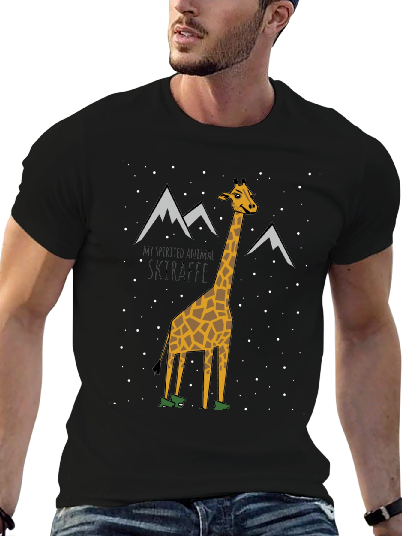 SkiRaffe T-Shirt - My Spirited Animal