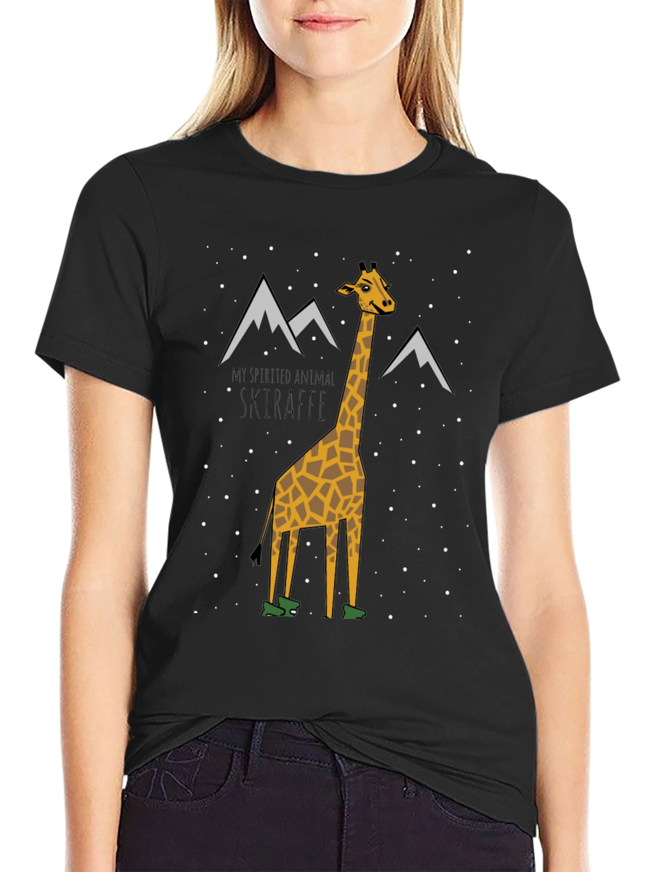 SkiRaffe T-Shirt - My Spirited Animal