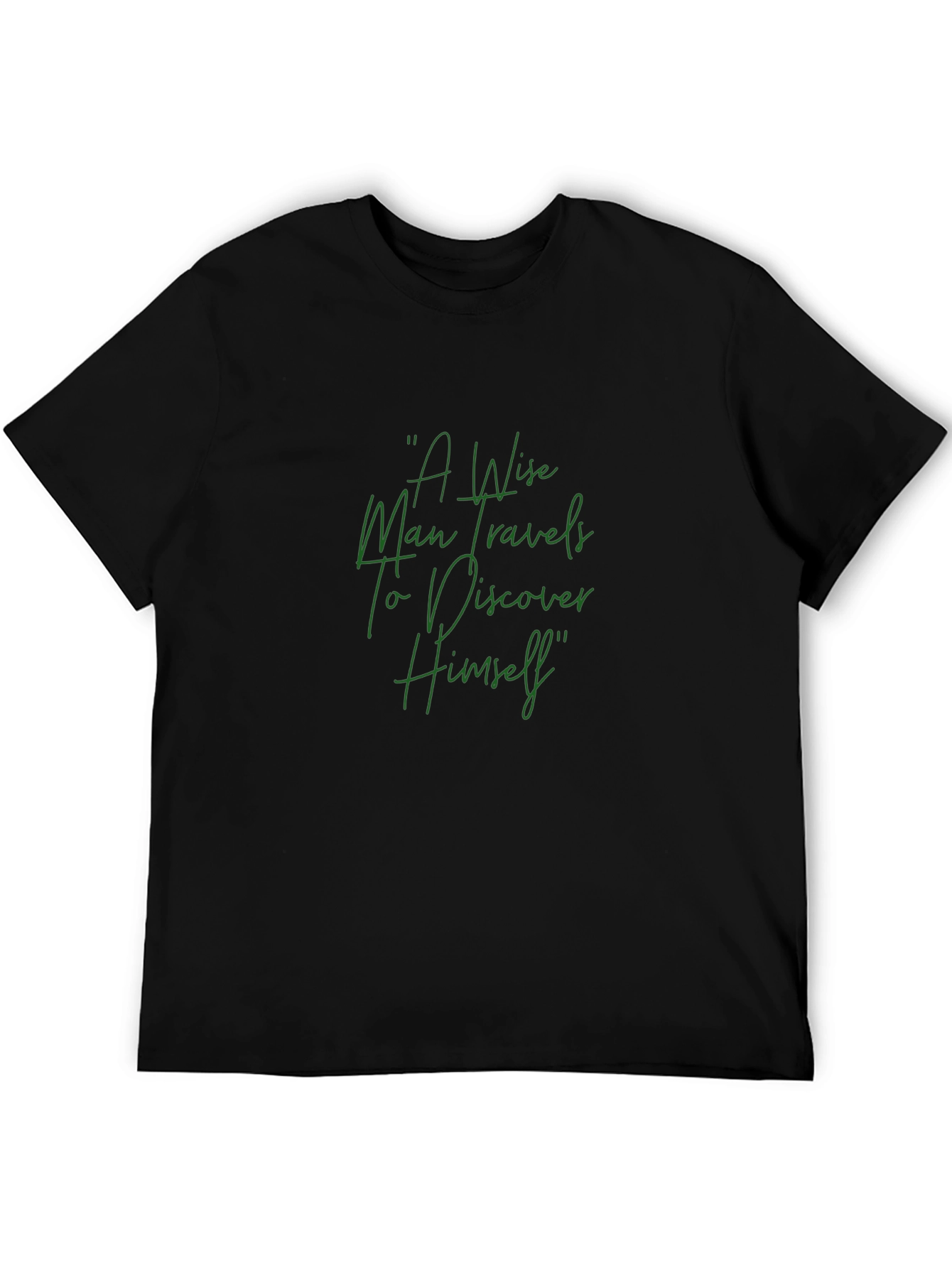 Wise Man Travels Graphic Tee - Black Cotton Blend