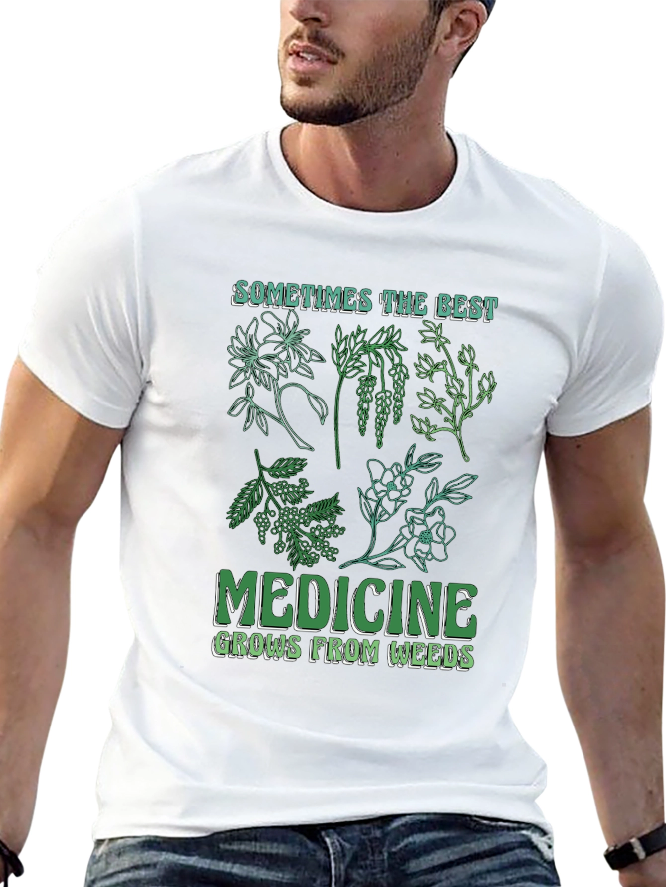 Herbal Medicine Graphic T-Shirt - Black