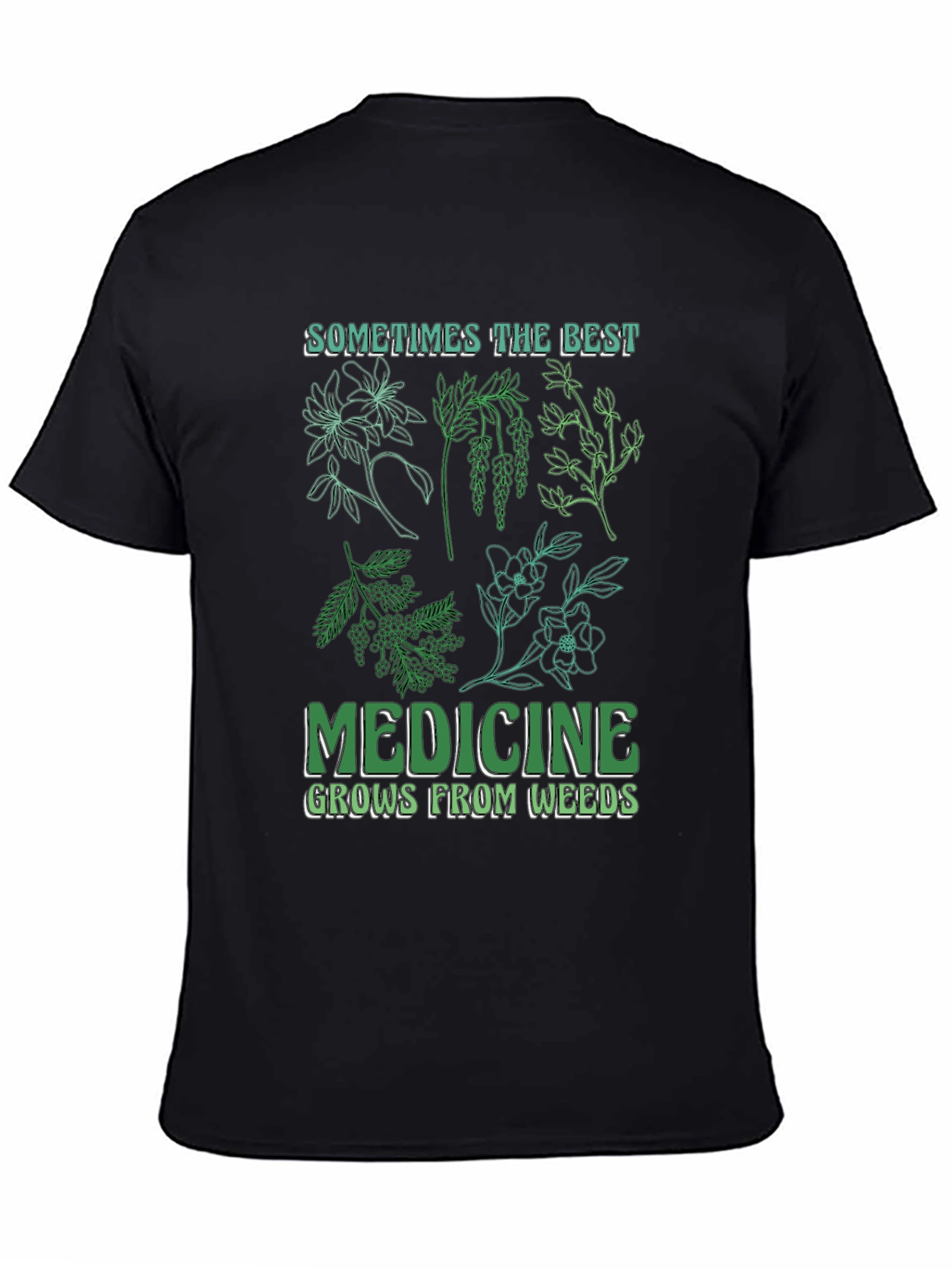 Herbal Medicine Graphic T-Shirt - Black
