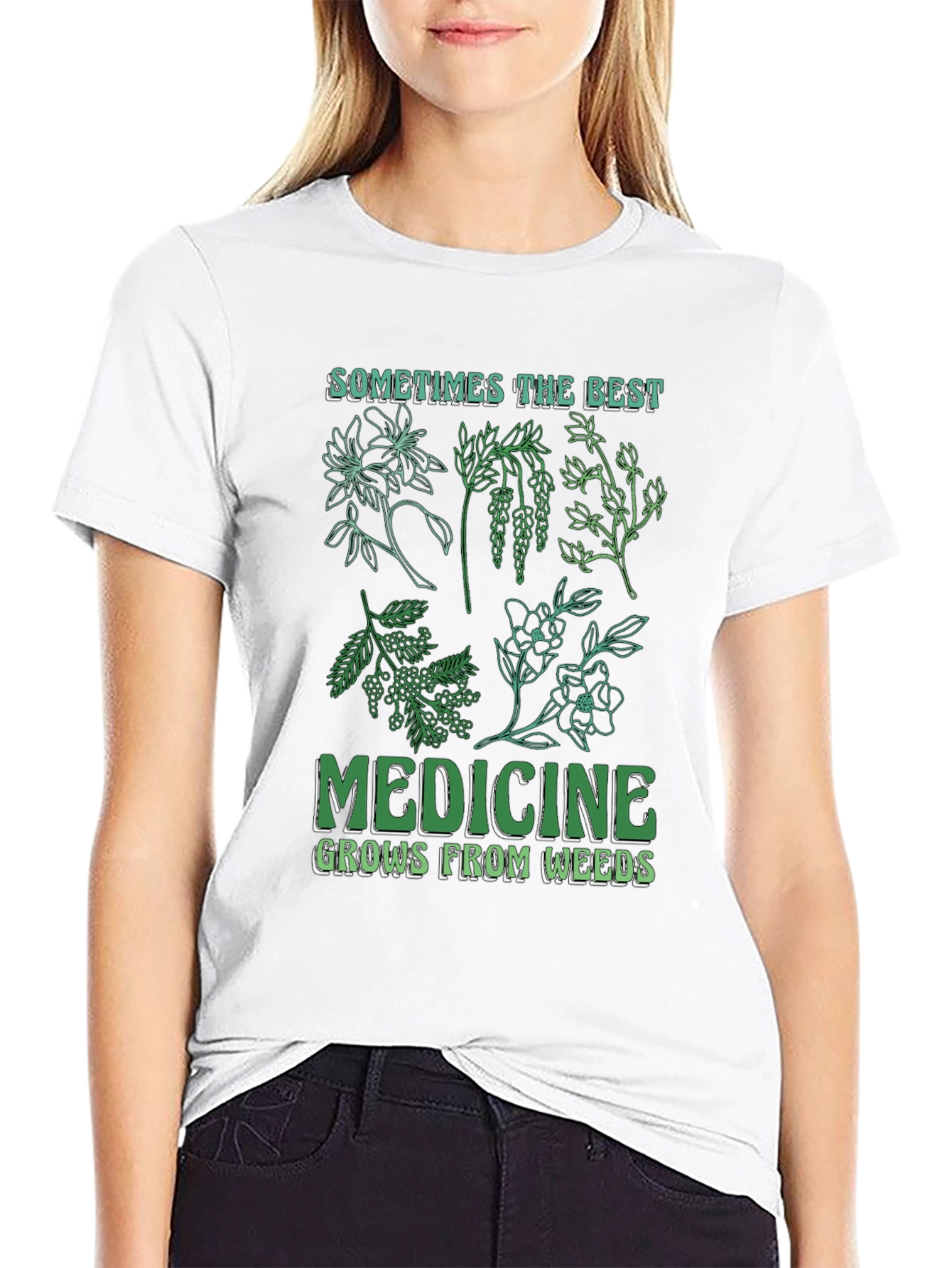 Herbal Medicine Graphic T-Shirt - Black