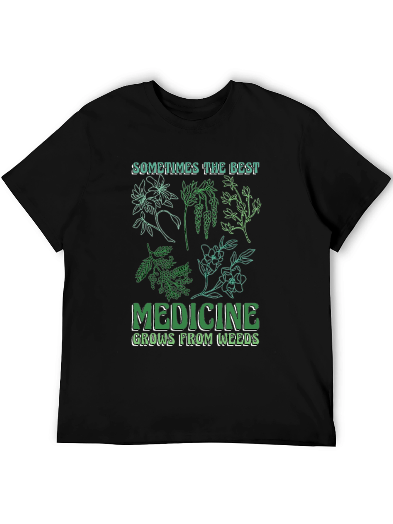 Herbal Medicine Graphic T-Shirt - Black