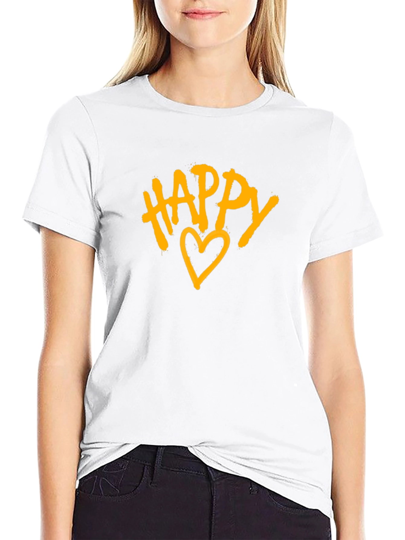 Happy Heart Graphic Tee - Stylish Casual Wear
