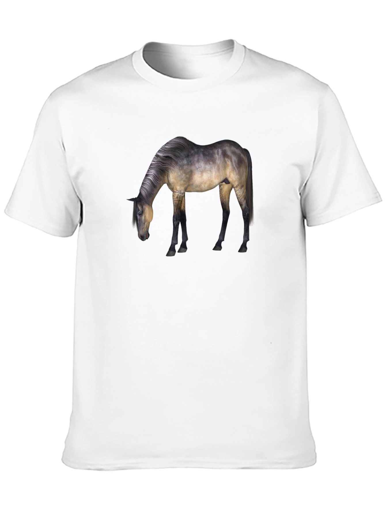 Horse Graphic Print T-Shirt - Classic Black Tee