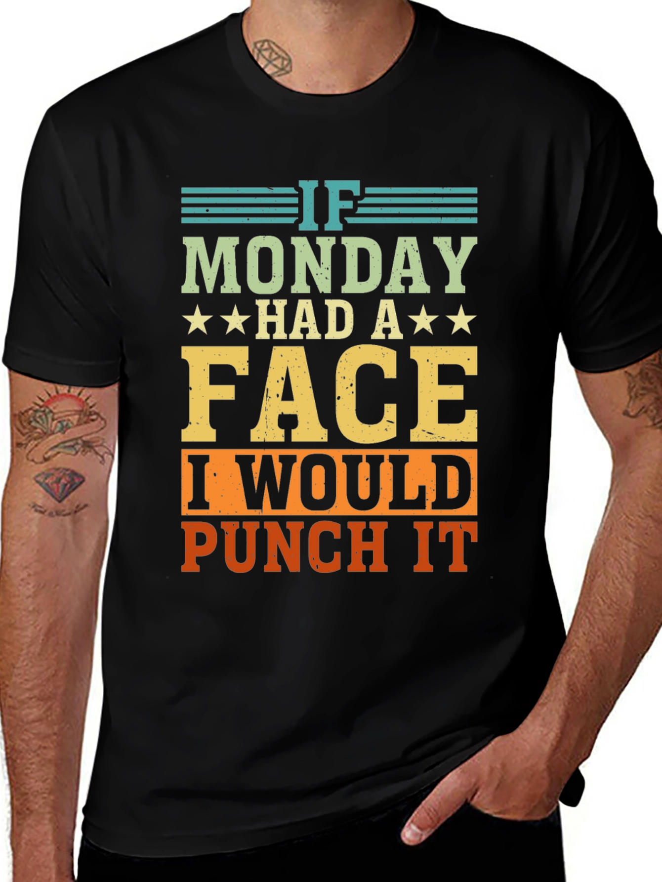 Funny If Monday Had A Face Graphic Tee