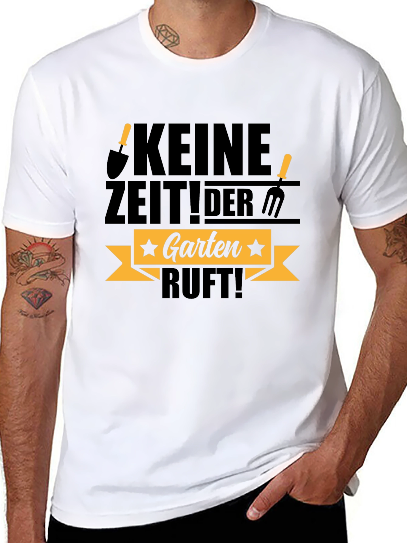 Keine Zeit! Der Garten Ruft! Black T-Shirt