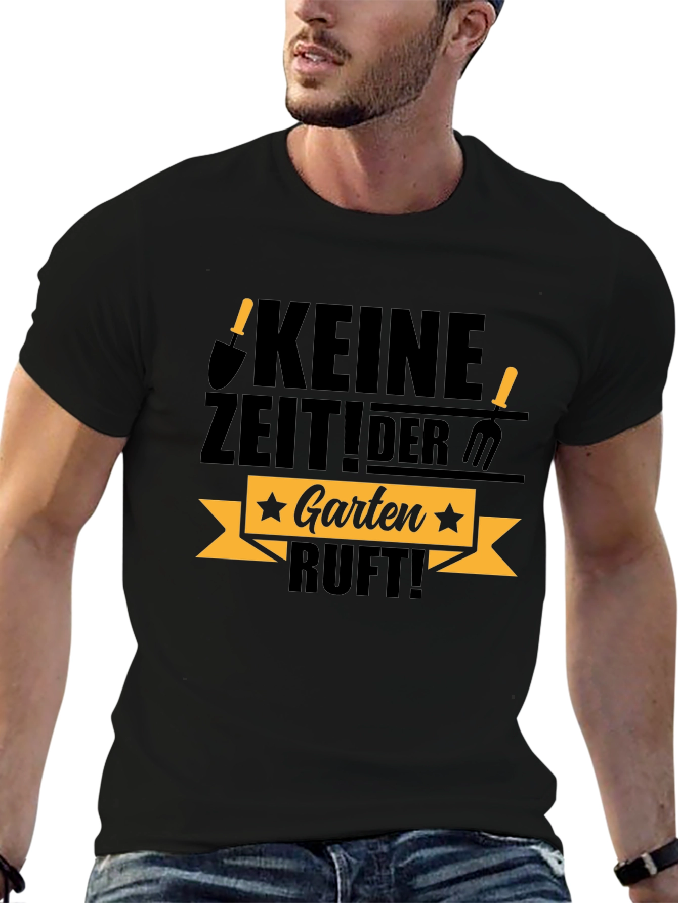 Keine Zeit! Der Garten Ruft! Black T-Shirt