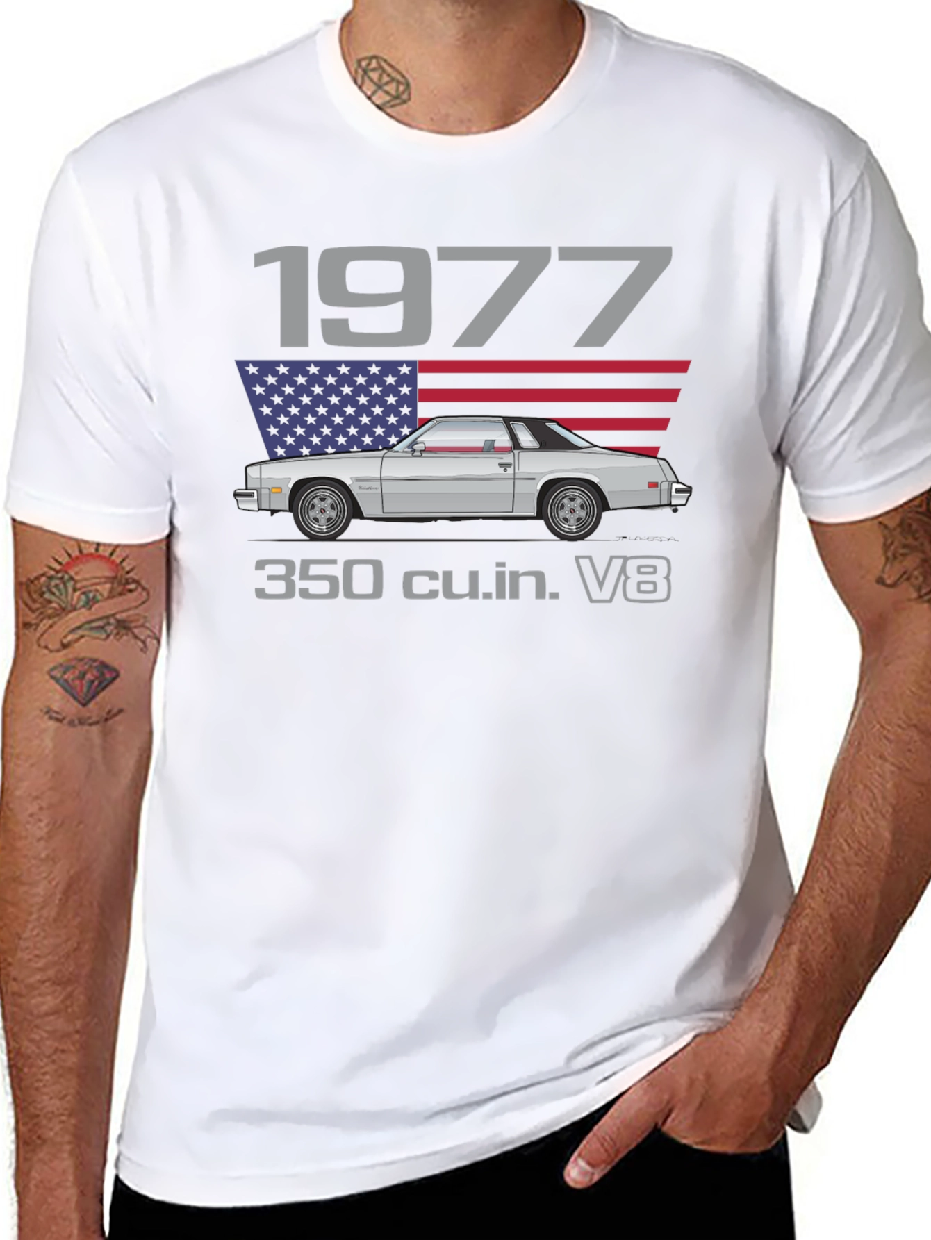 1977 Classic Car T-Shirt - American Made