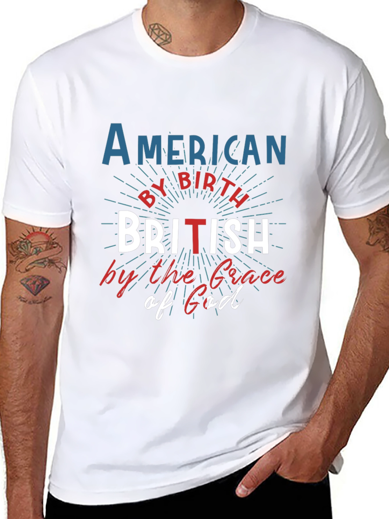 American by Birth British by Grace T-Shirt