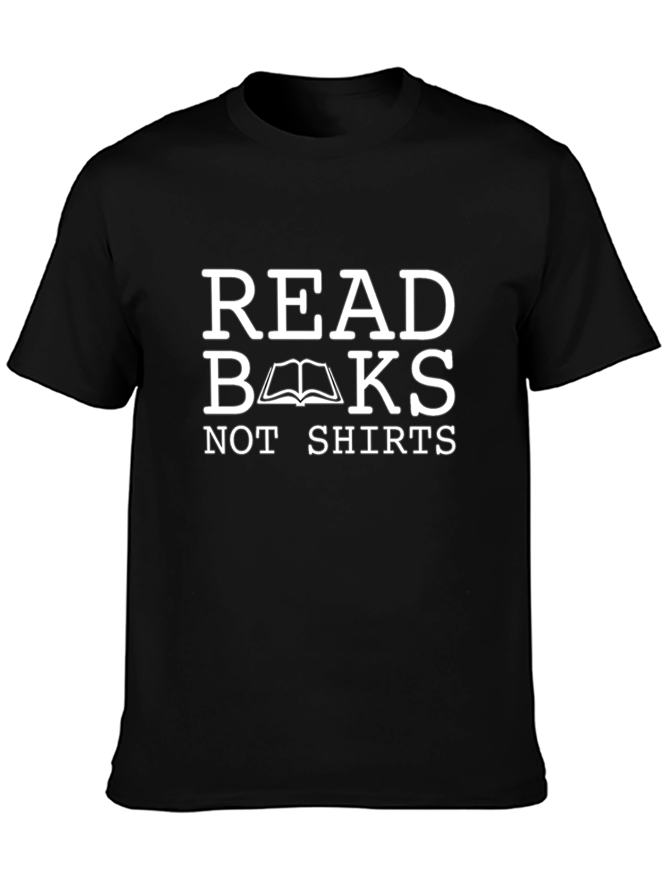 Read Books Not Shirts Black Cotton Tee