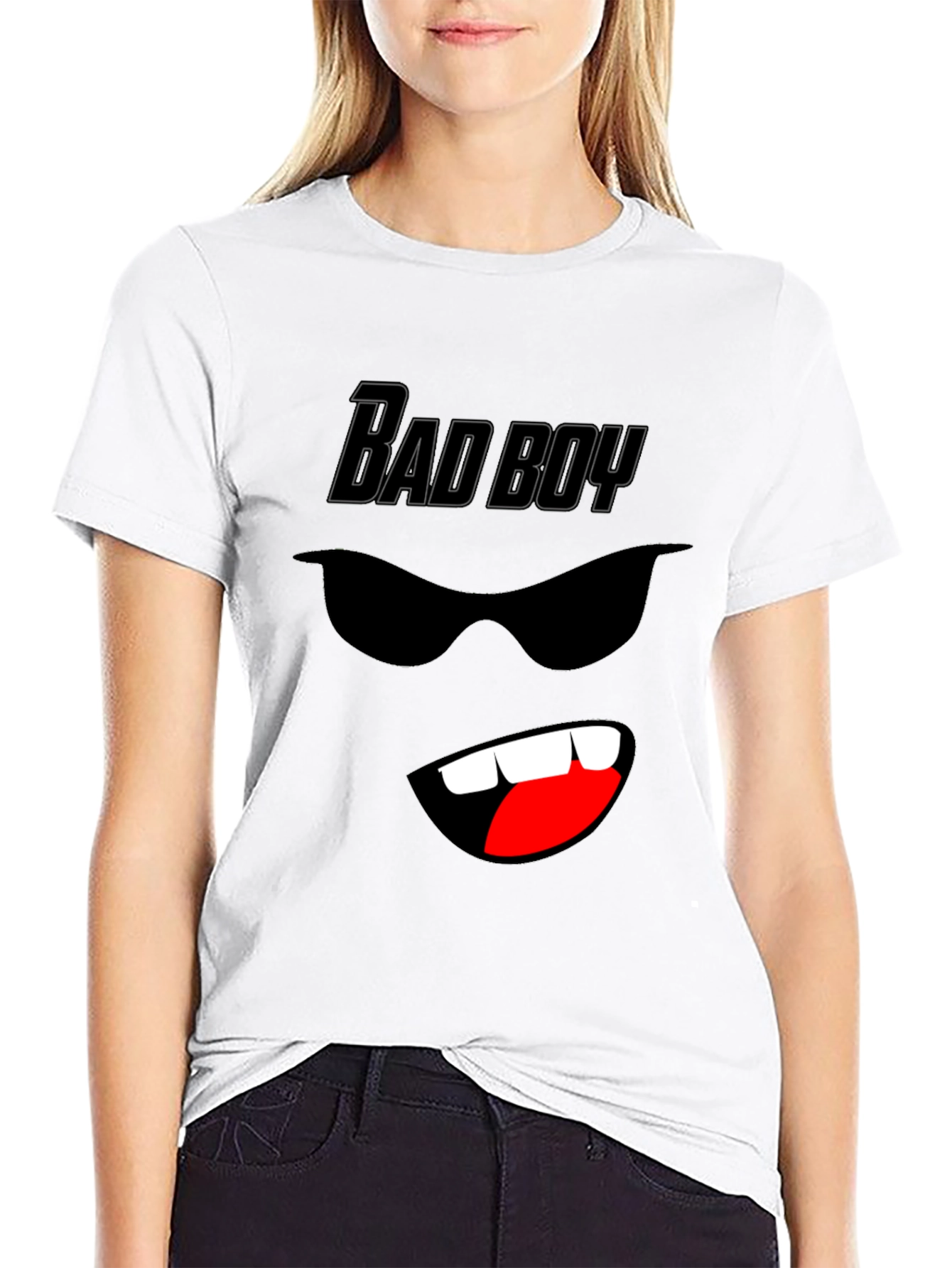 Bad Boy Graphic Tee - Cool Cartoon Face Design