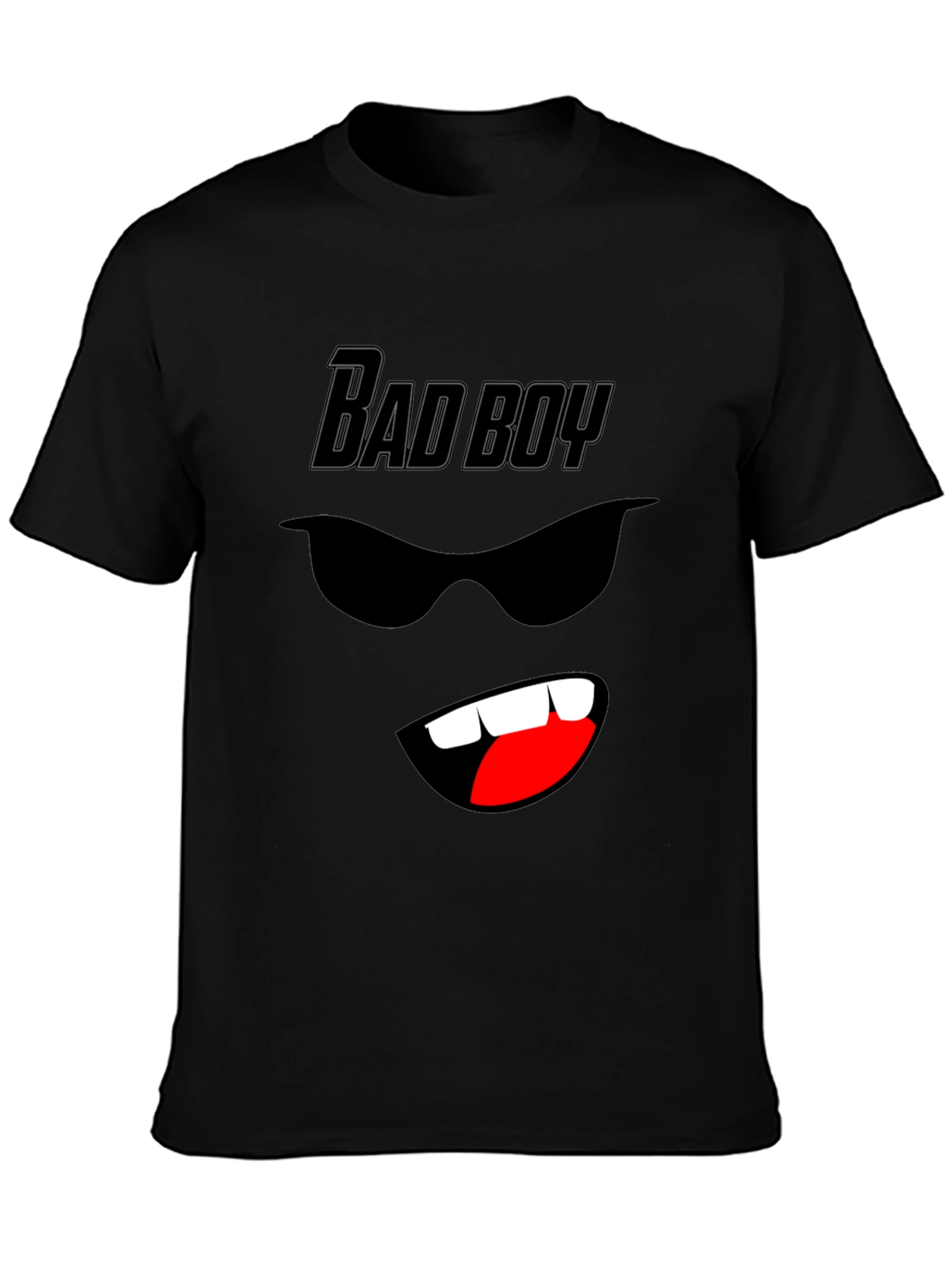 Bad Boy Graphic Tee - Cool Cartoon Face Design