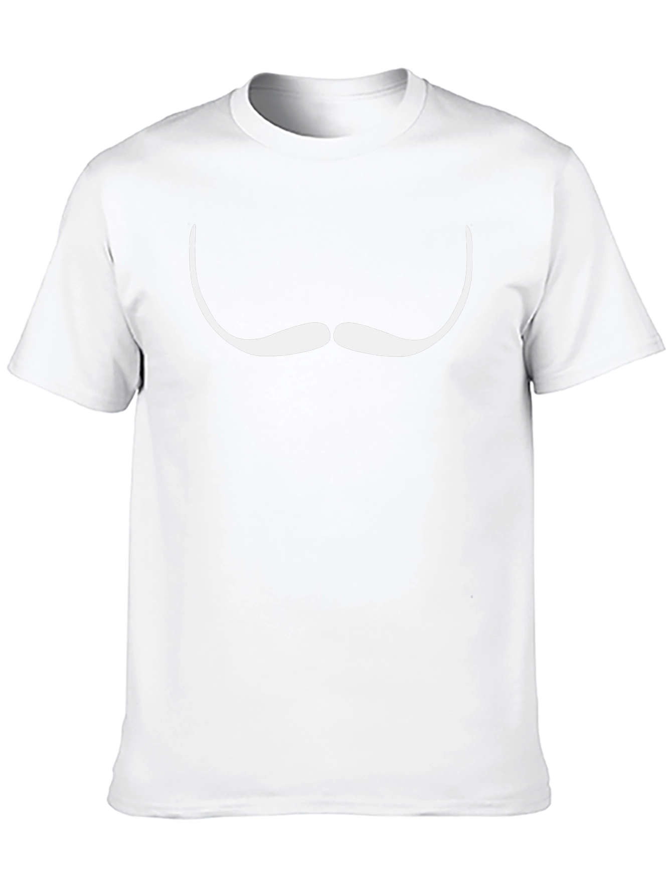 Black Mustache Graphic Tee - Humorous Menswear