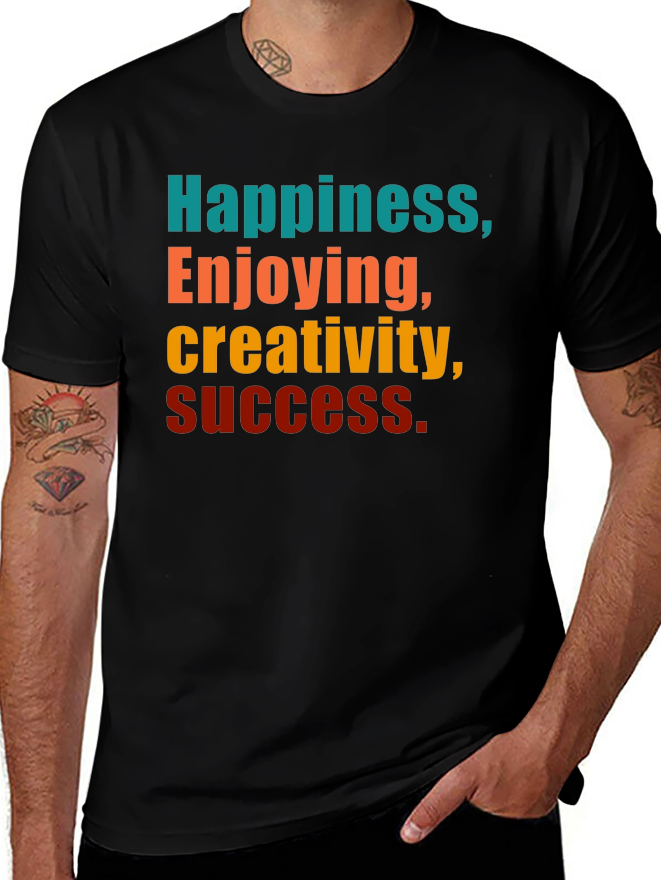 Happiness Creativity Success Graphic T-Shirt