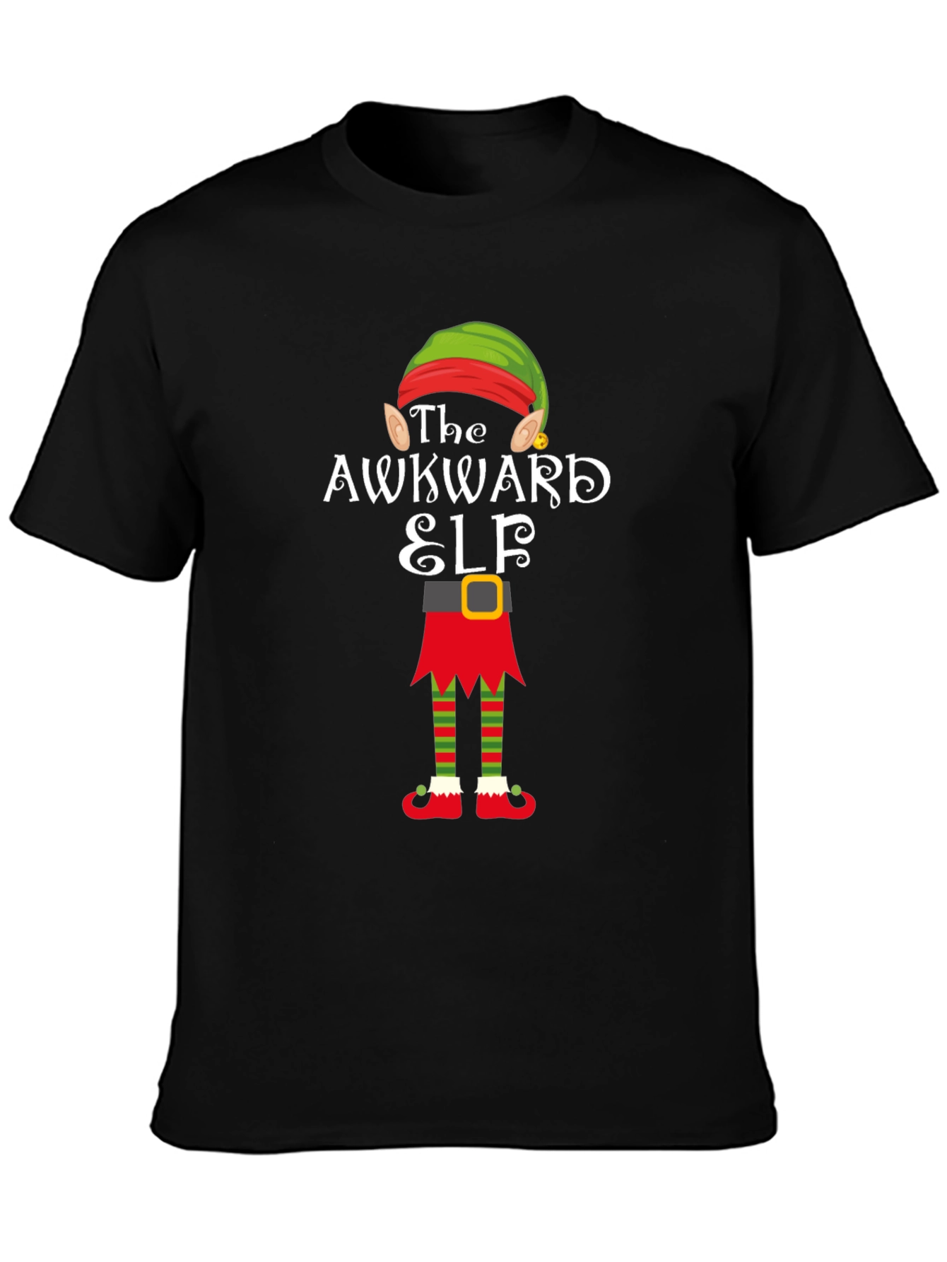 Awkward Elf Graphic Tee - Holiday Fun!