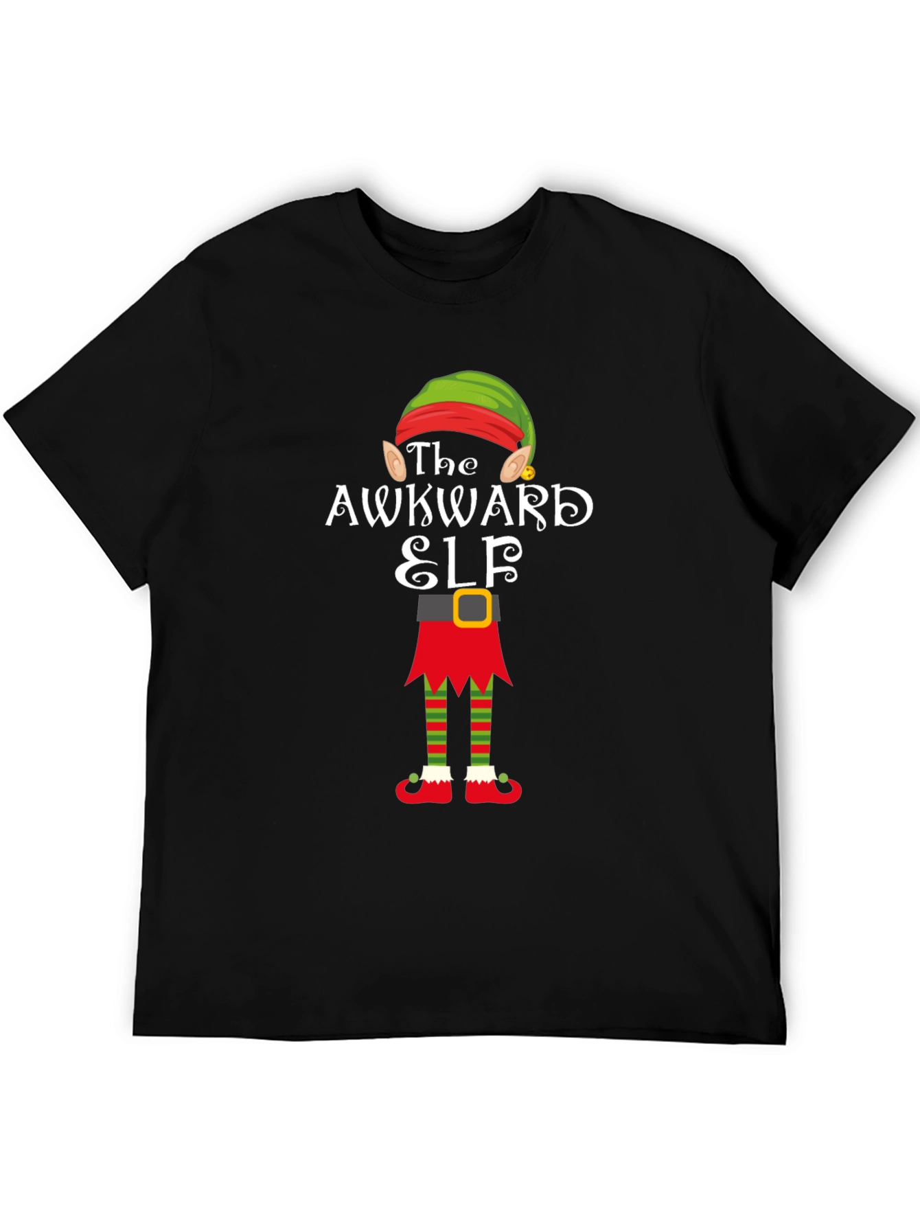 Awkward Elf Graphic Tee - Holiday Fun!