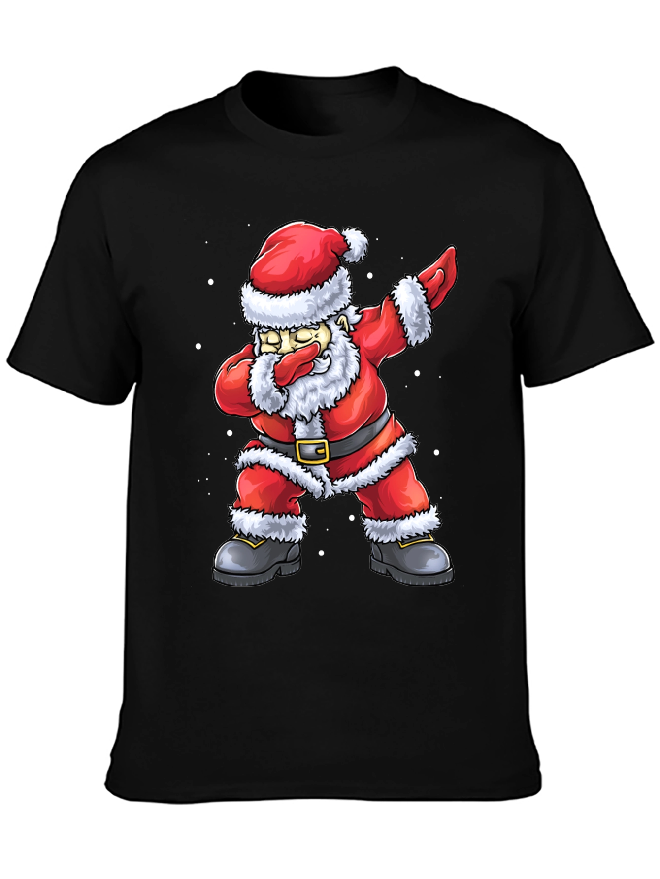 Dabbing Santa Graphic Tee - Holiday Fun