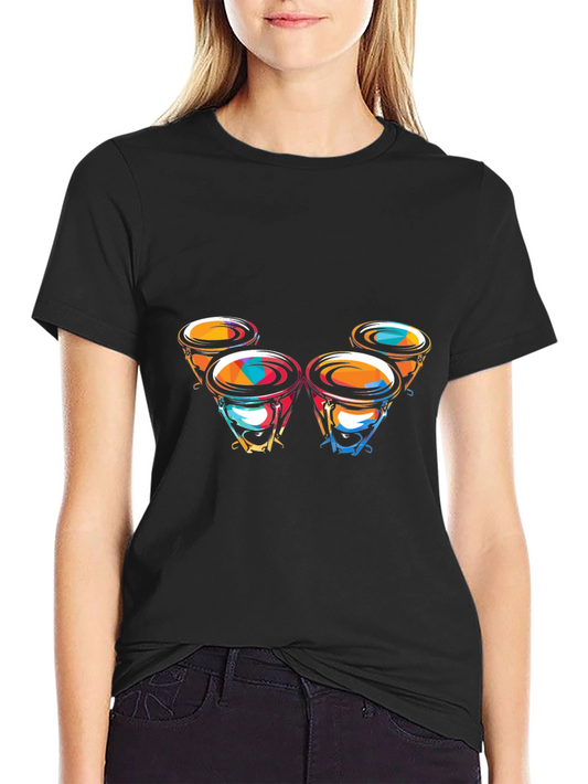 Colorful Drums Graphic T-Shirt - Mens