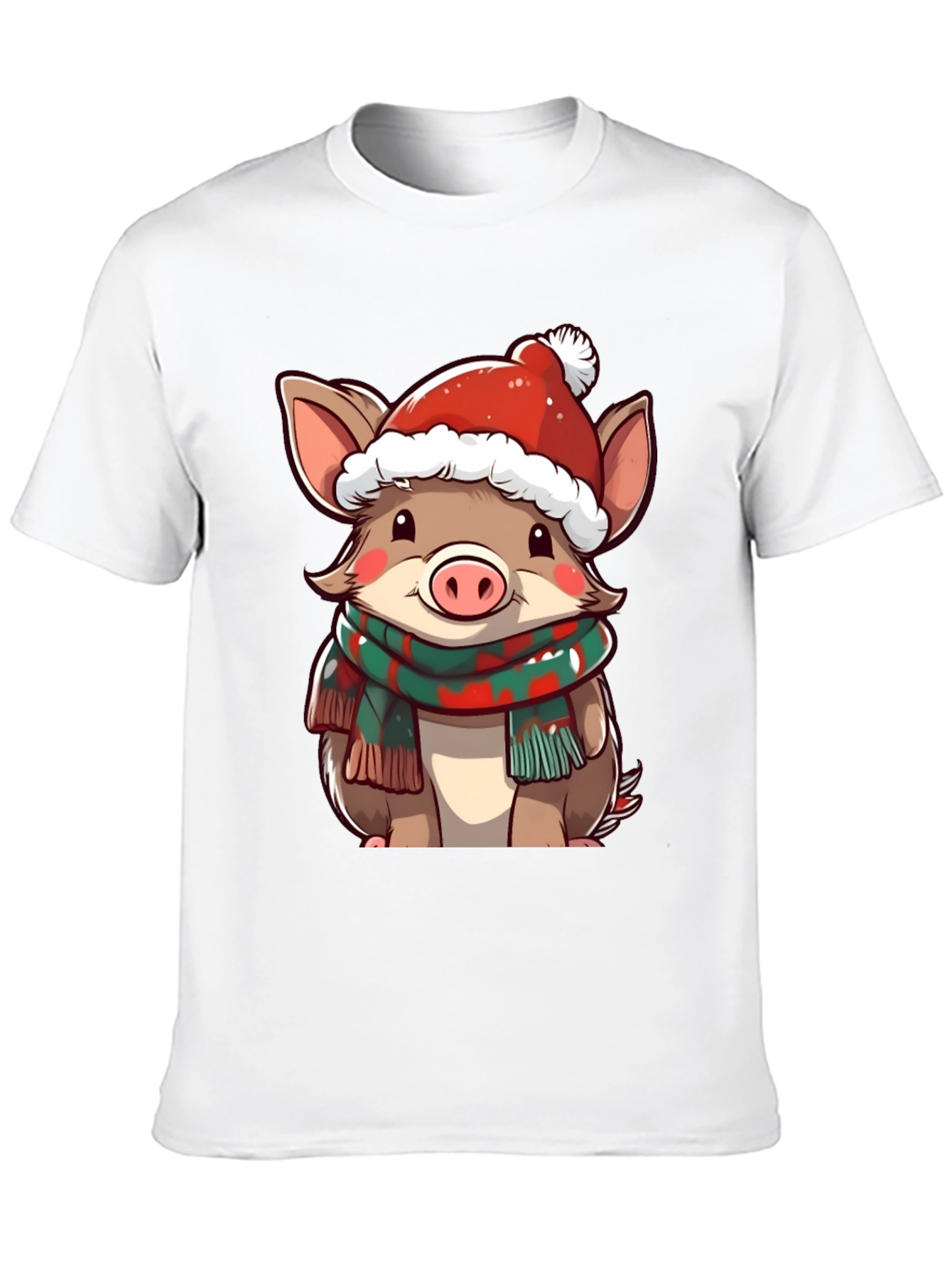 Festive Piglet Graphic Tee - Holiday Style!
