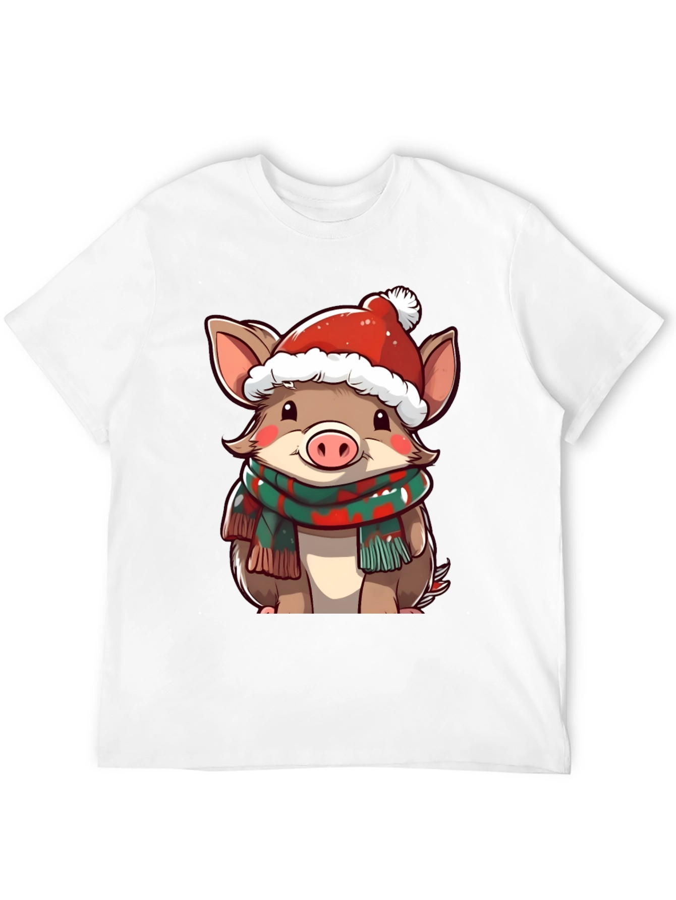 Festive Piglet Graphic Tee - Holiday Style!