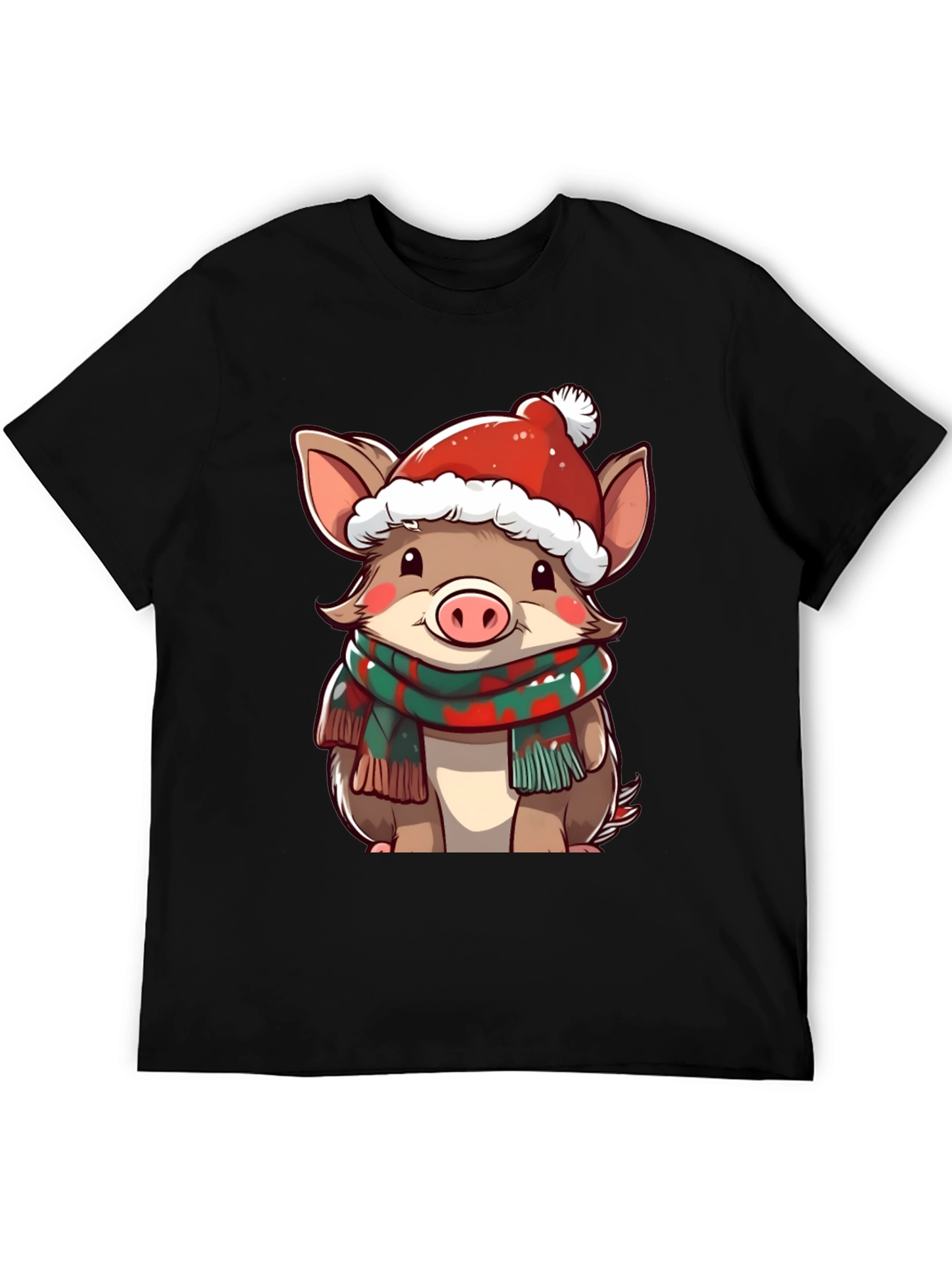 Festive Piglet Graphic Tee - Holiday Style!