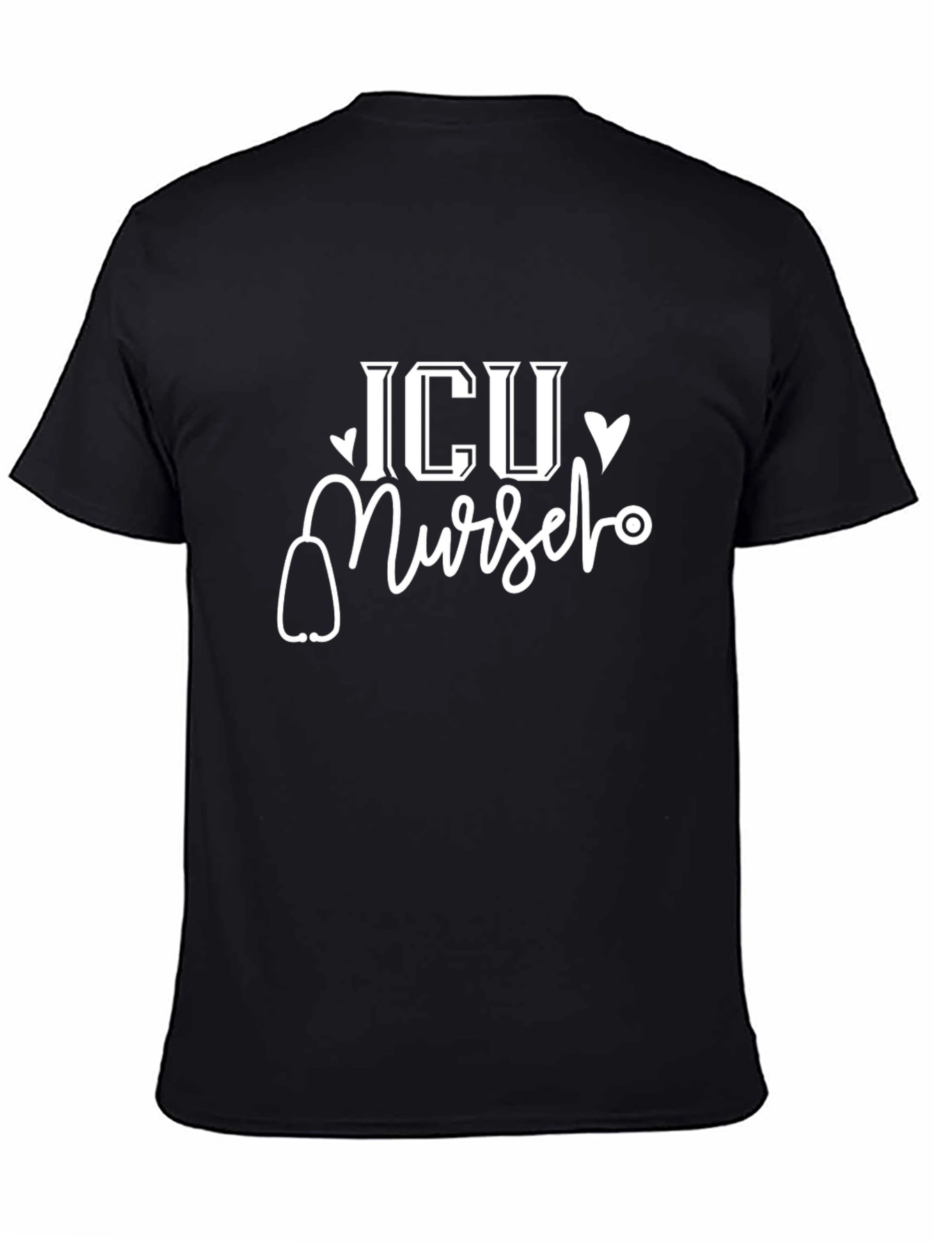 ICU Nurse Black T-Shirt