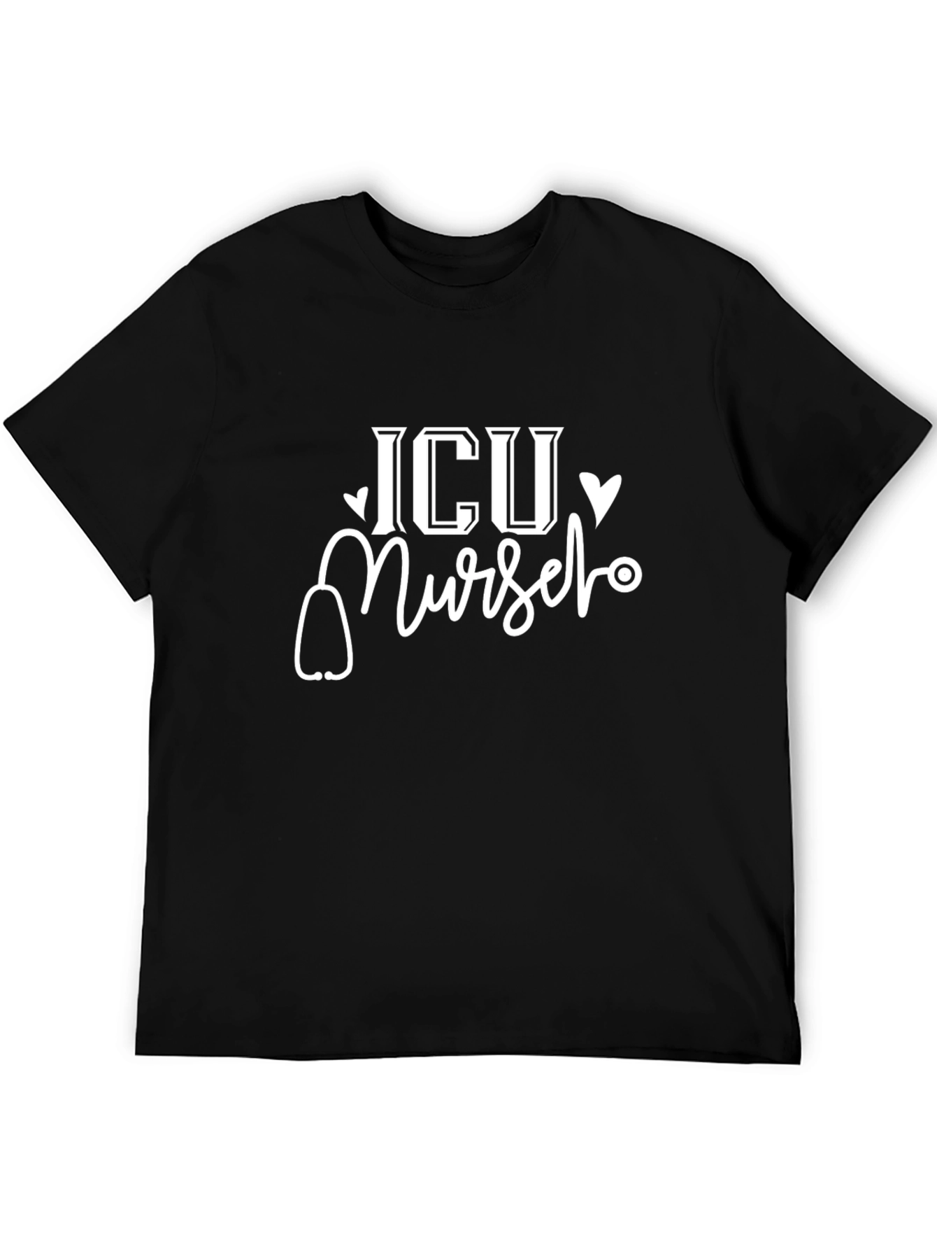 ICU Nurse Black T-Shirt