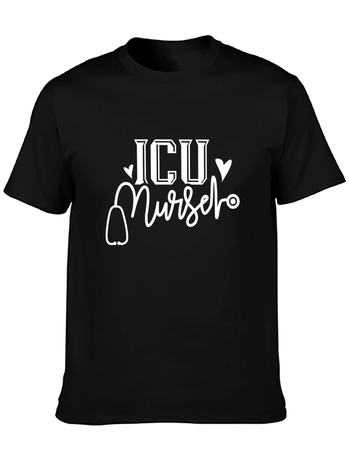 ICU Nurse Black T-Shirt