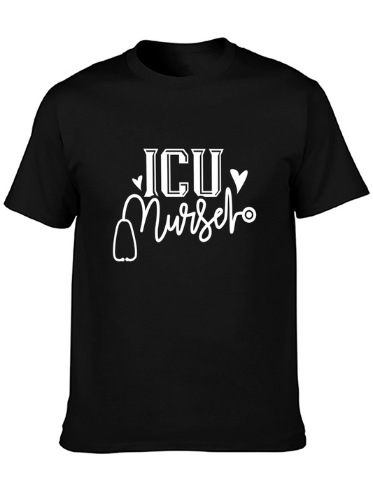 ICU Nurse Black T-Shirt