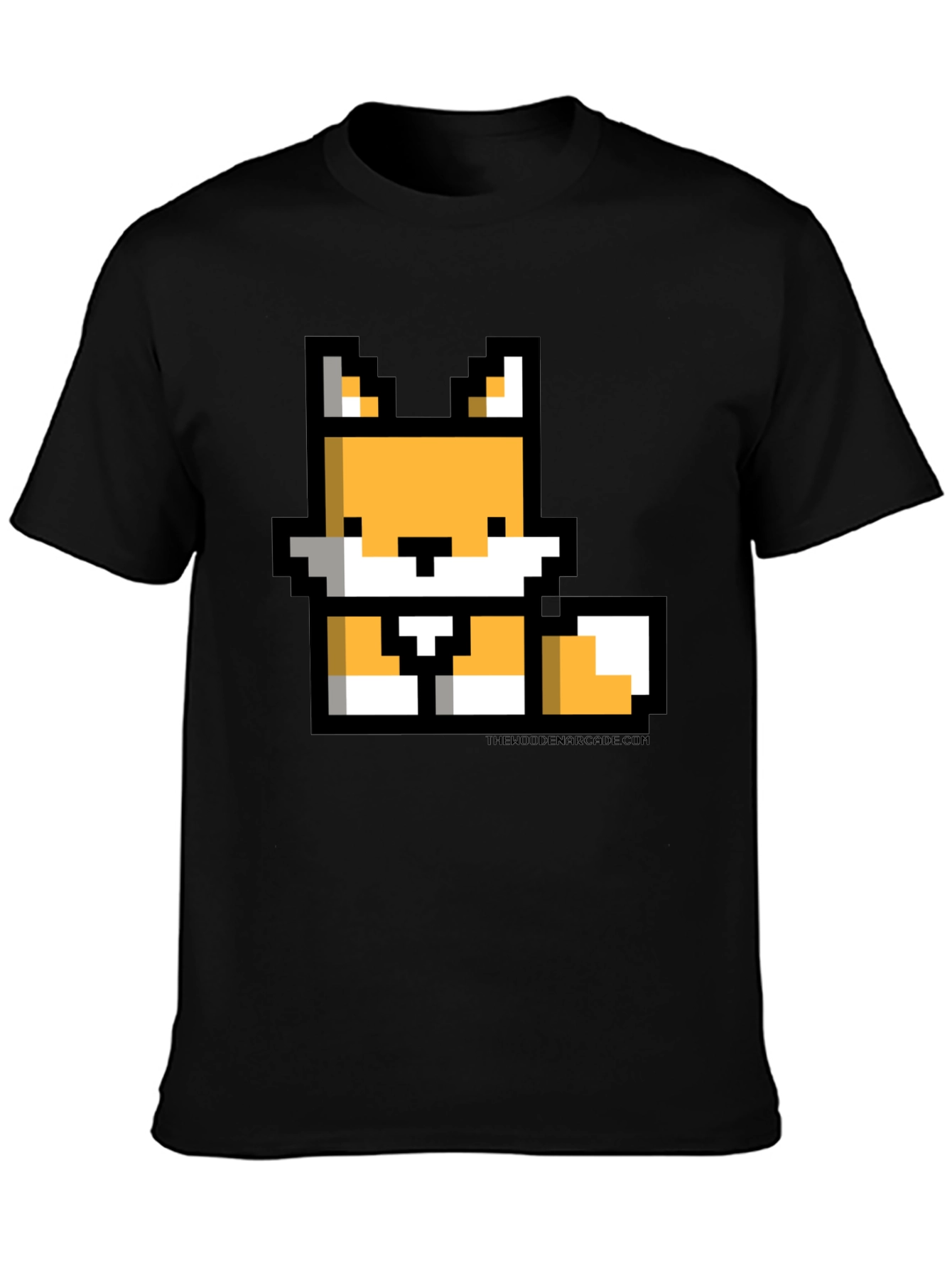 Pixel Fox Black T-Shirt - Gamer Style