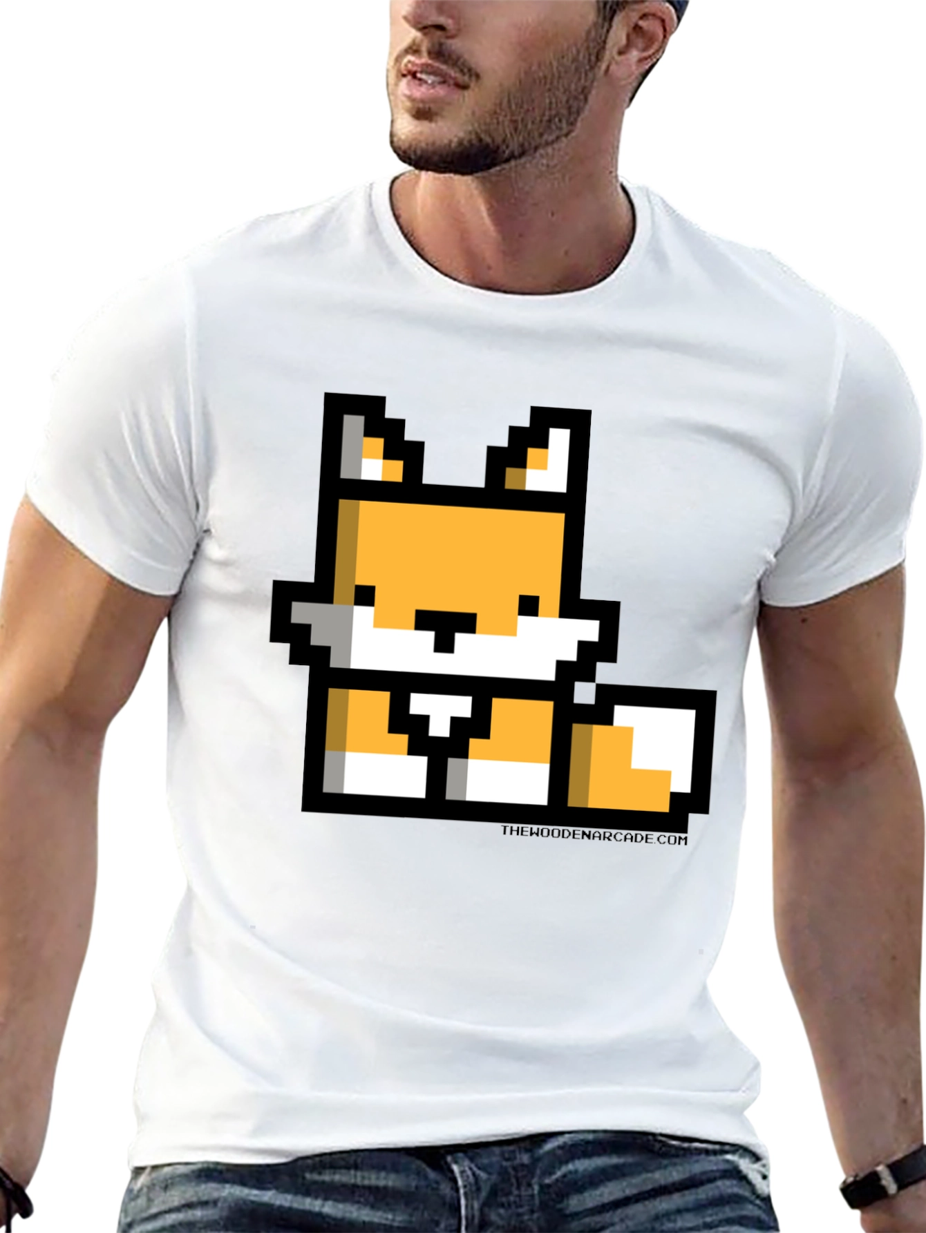 Pixel Fox Black T-Shirt - Gamer Style
