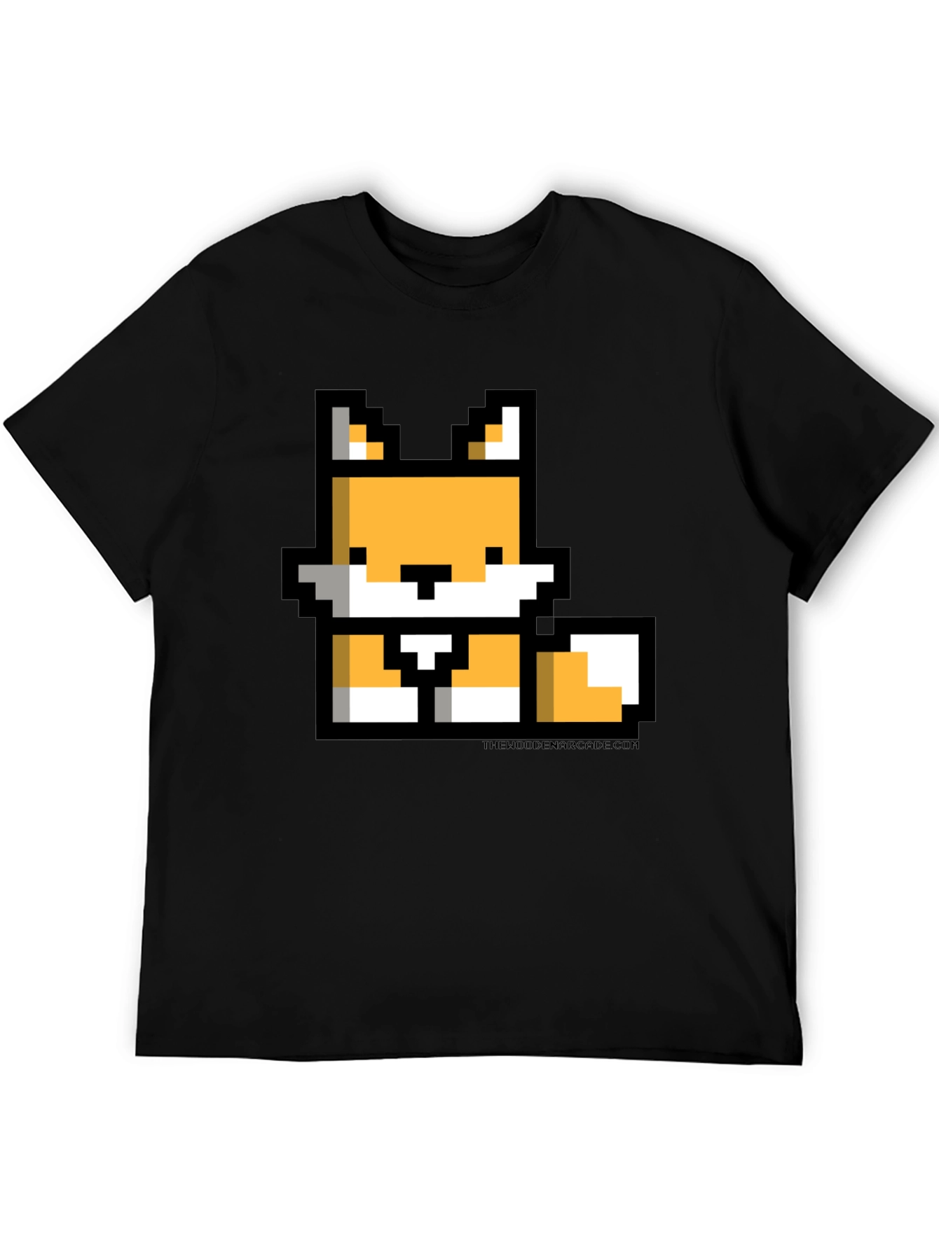 Pixel Fox Black T-Shirt - Gamer Style