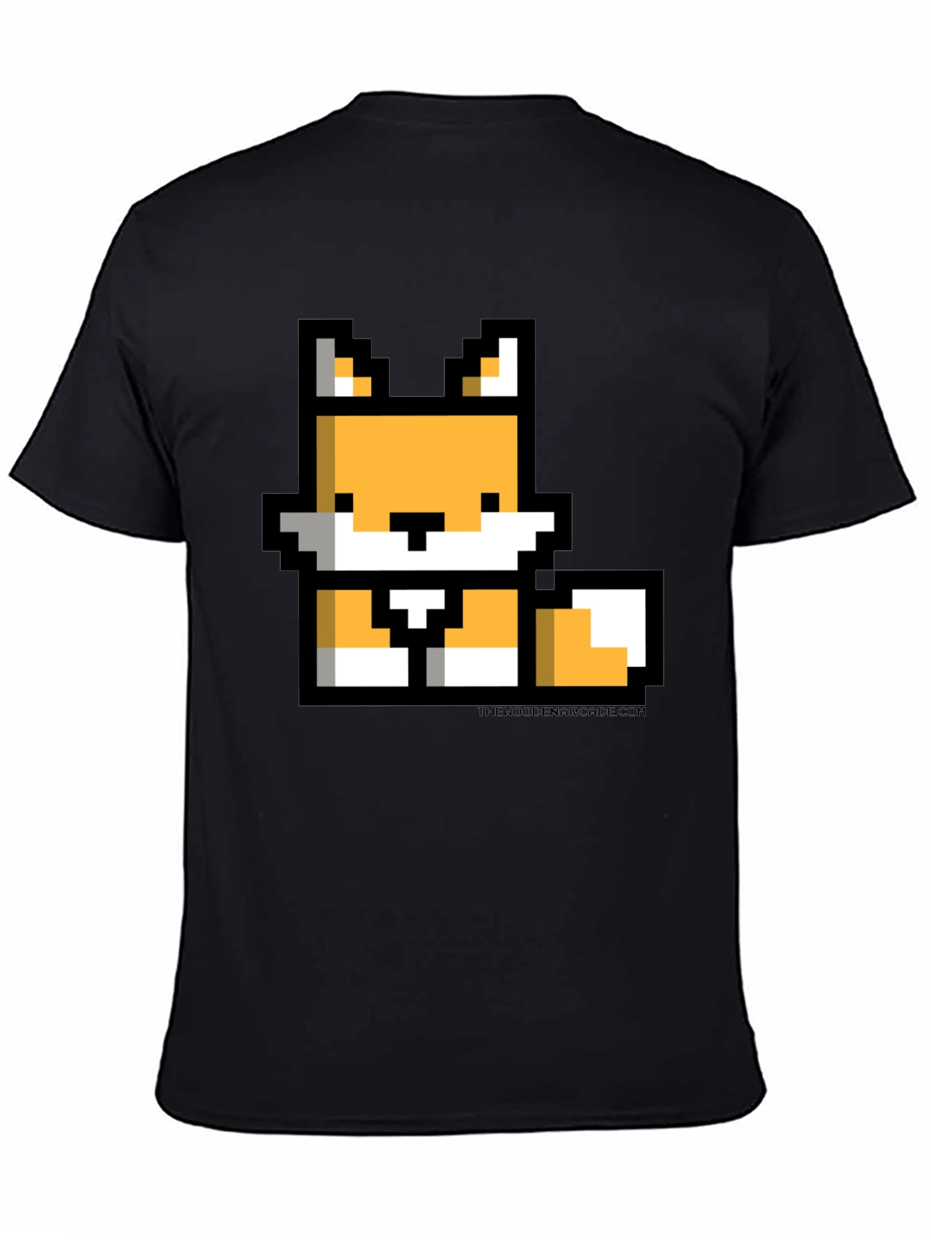 Pixel Fox Black T-Shirt - Gamer Style