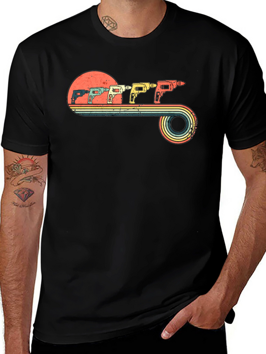 Vintage Drill Evolution Mens Black T-Shirt