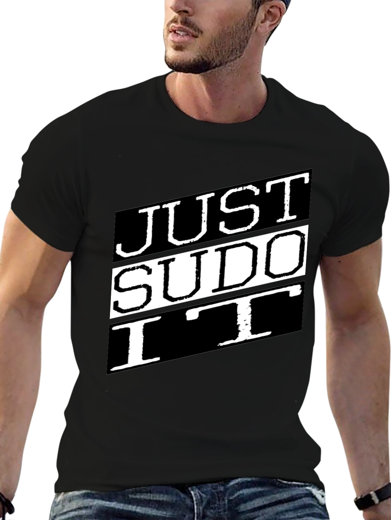 Just Sudo It Black T-Shirt Linux Command Tee