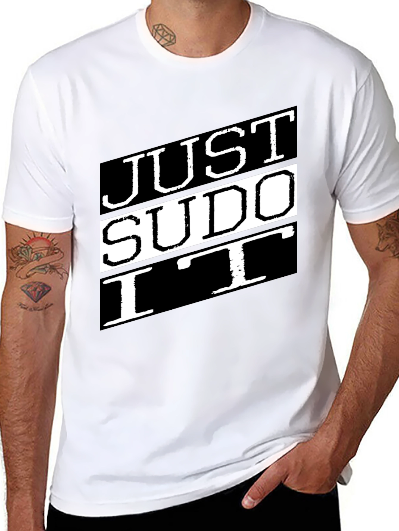 Just Sudo It Black T-Shirt Linux Command Tee