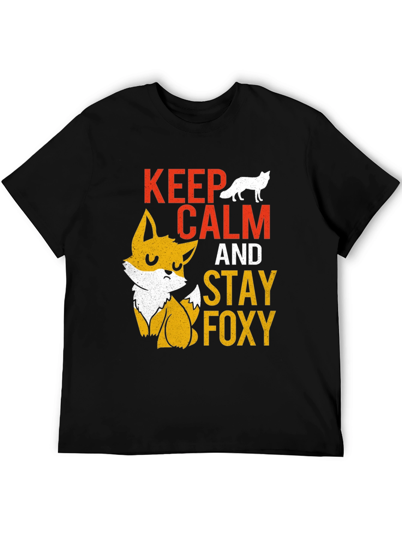 Keep Calm Stay Foxy T-Shirt - Cute Graphic Tee