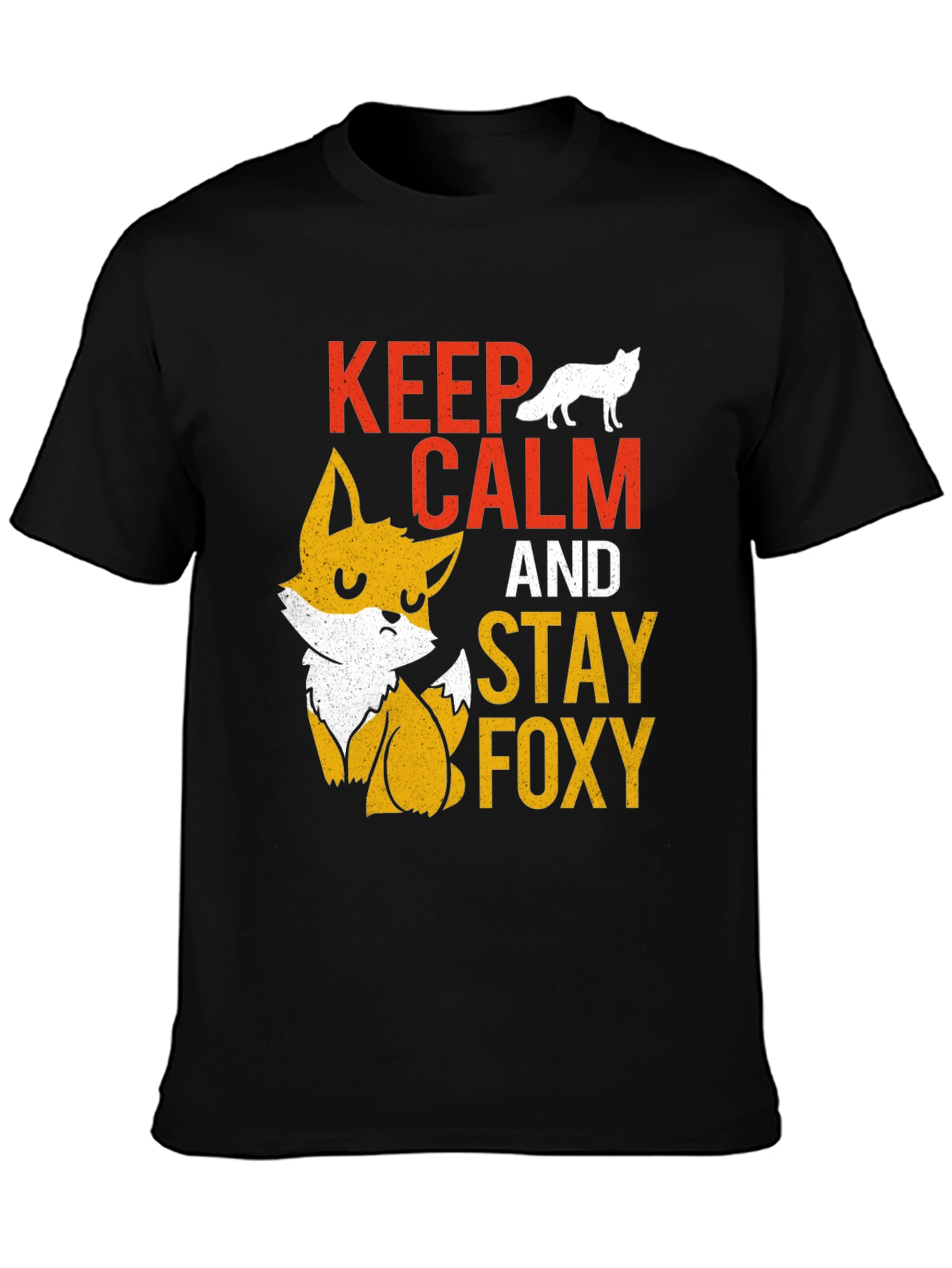 Keep Calm Stay Foxy T-Shirt - Cute Graphic Tee