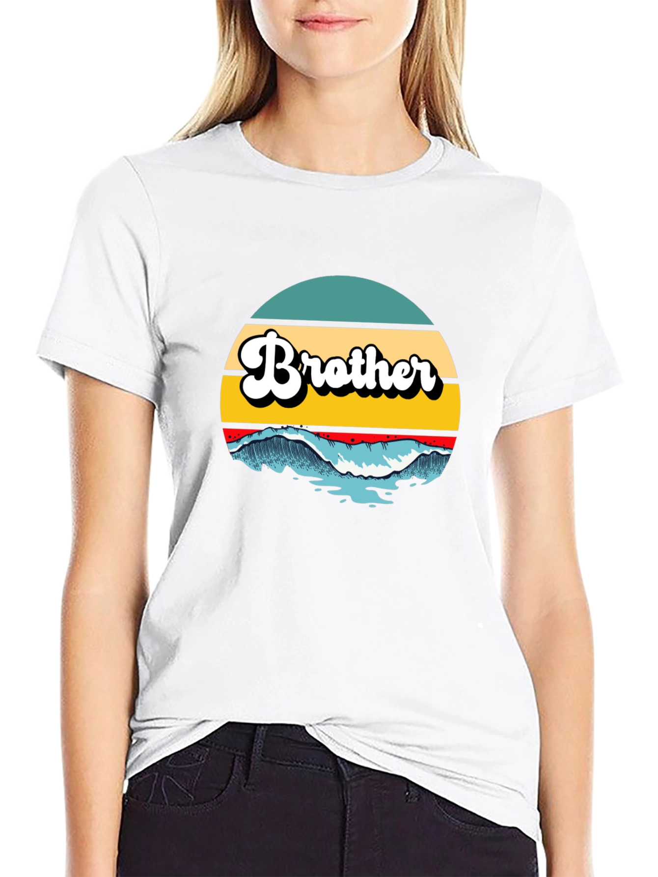 Brother Wave Graphic Tee - Cool Retro Style