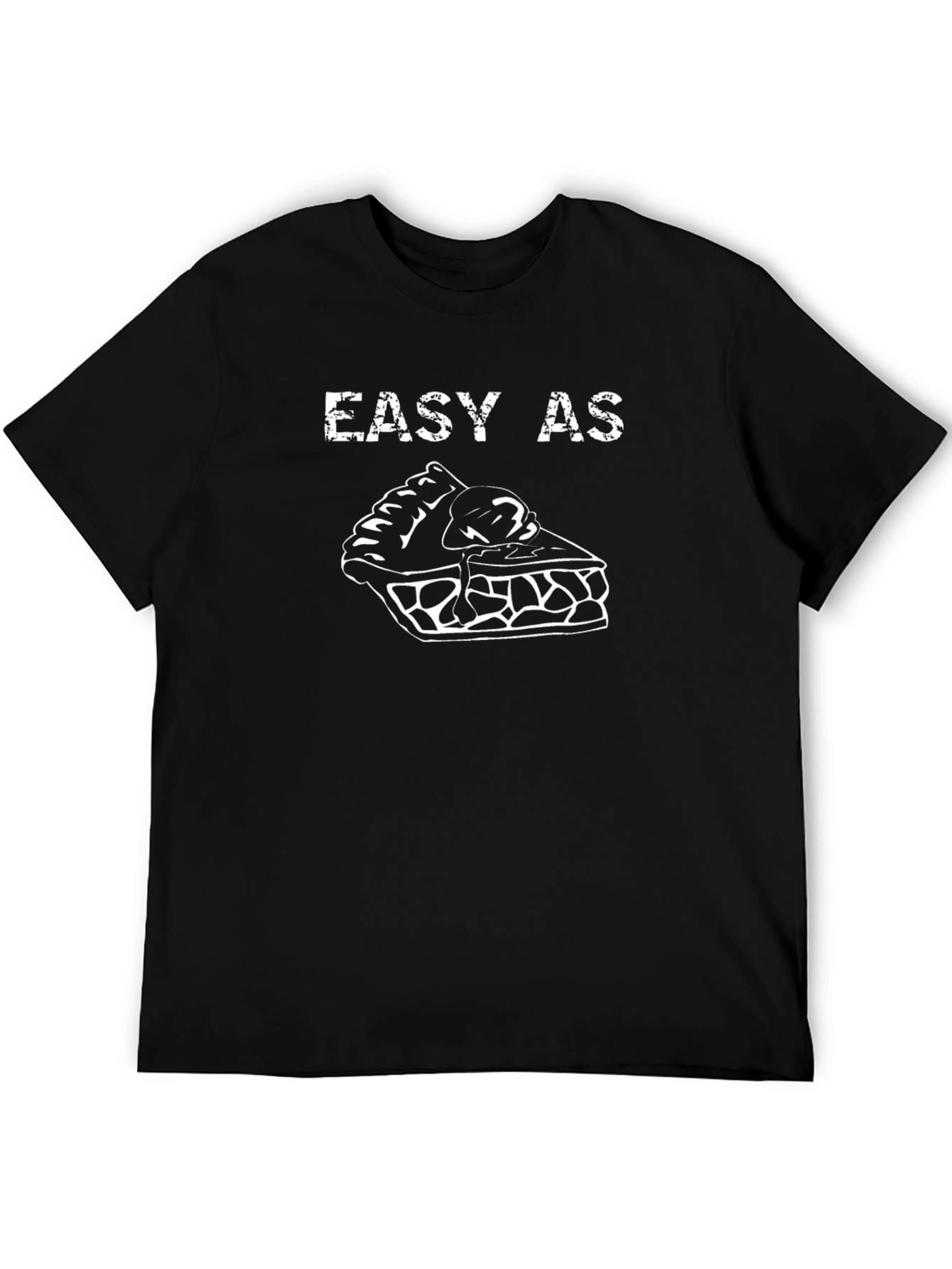 Easy As Pie Graphic Tee - Black Cotton T-Shirt